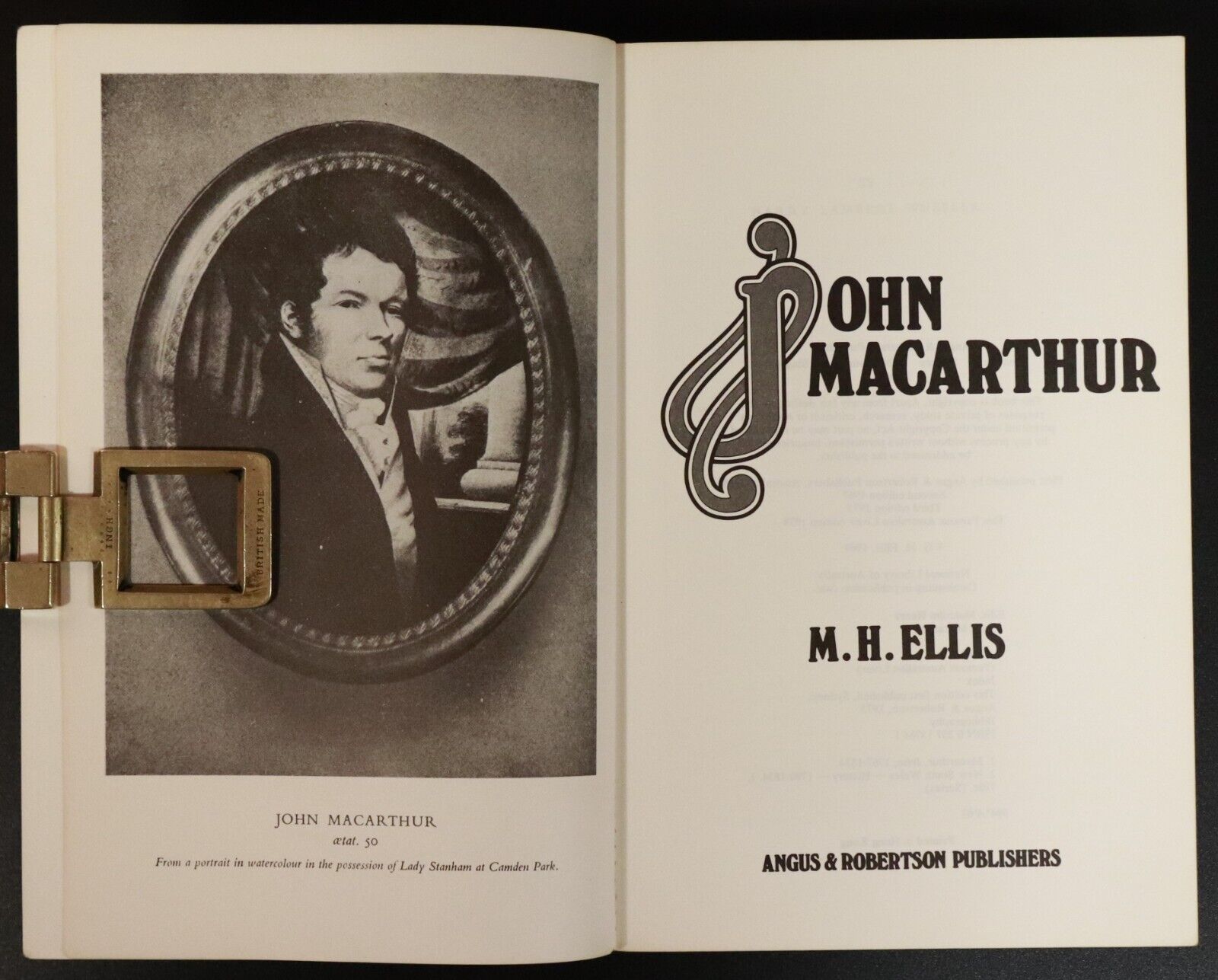 1978 Famous Australian Lives: John Macarthur Australian History Book