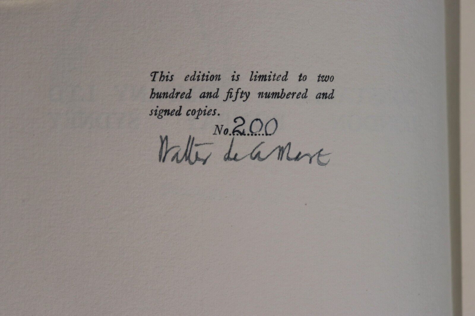 1924 Peacock Pie: Walter De La Mare Limited Ed. Signed by Author Literature Book