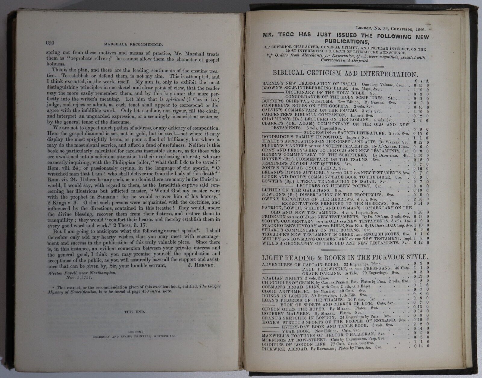 1837 Theron and Aspasio by Rev. James Hervey Antique British Theology Book