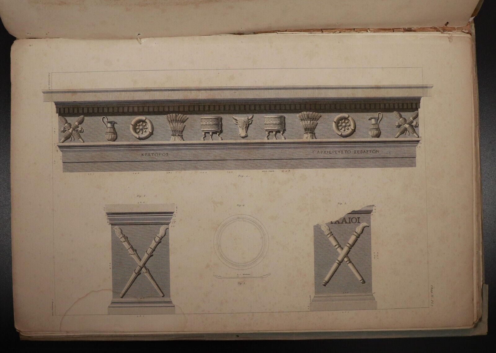 1837 Series Of Examples Of Grecian Ornament Antiquarian Architecture Book Plates
