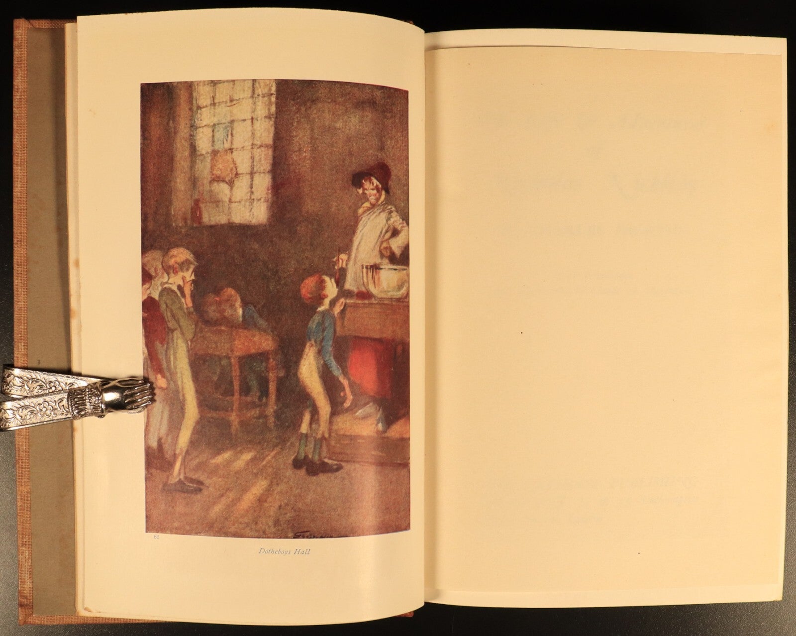 1912 Nicholas Nickleby by Charles Dickens Antique Fiction Book Gresham V4
