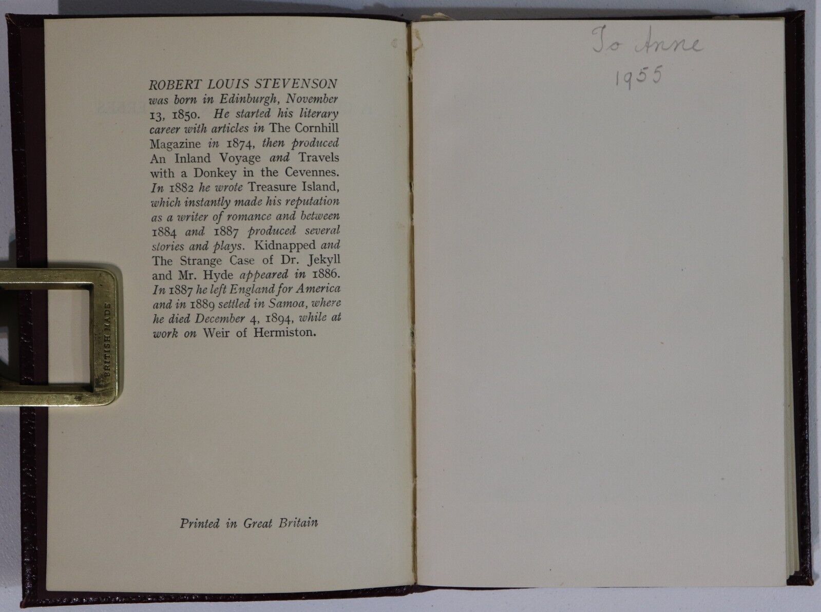 c1930 A Childs Garden Of Verses RL Stephenson Illustrated Childrens Story Book