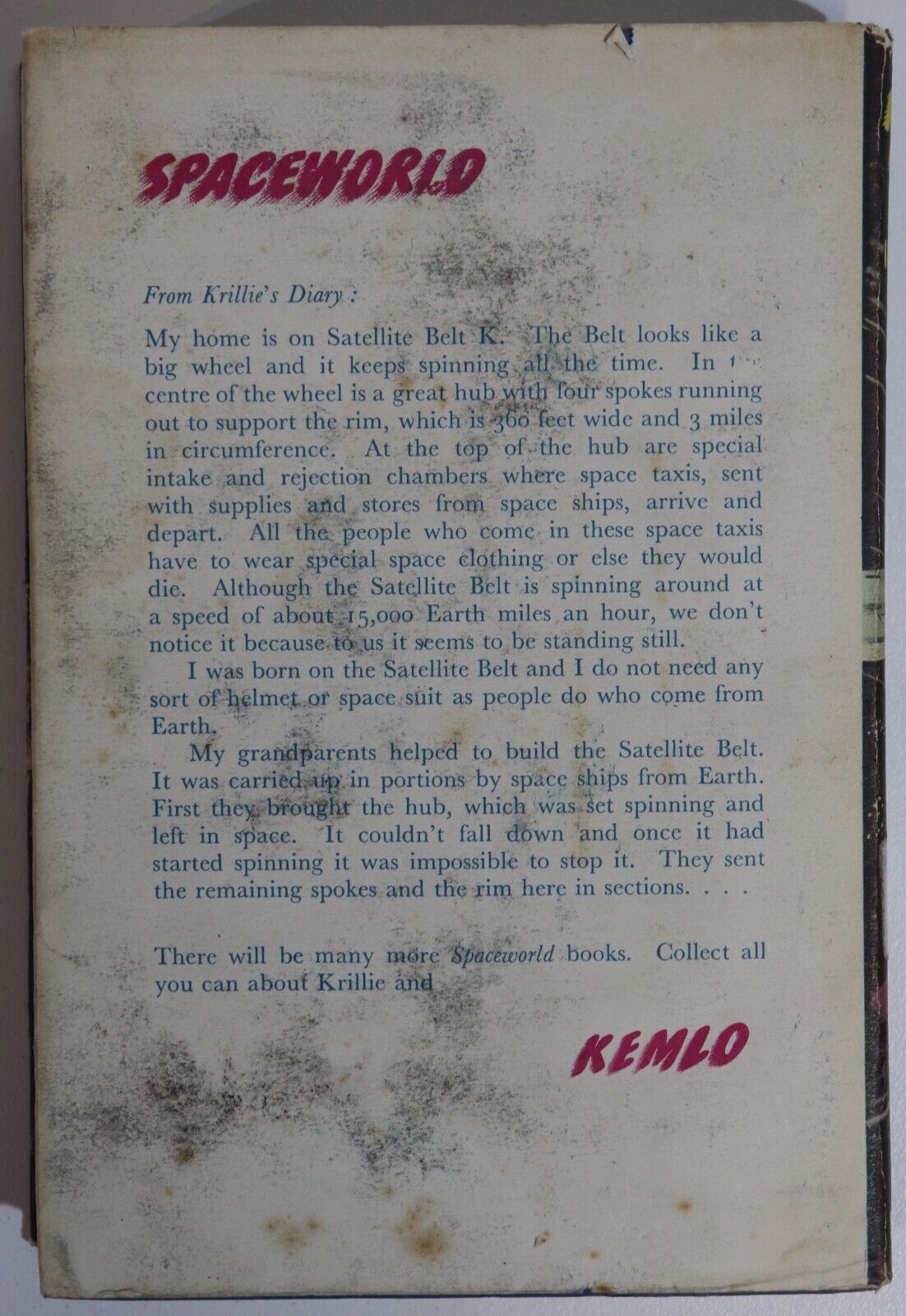 1961 Kemlo And The Space Invaders by EC Eliott Classic Science Fiction Book