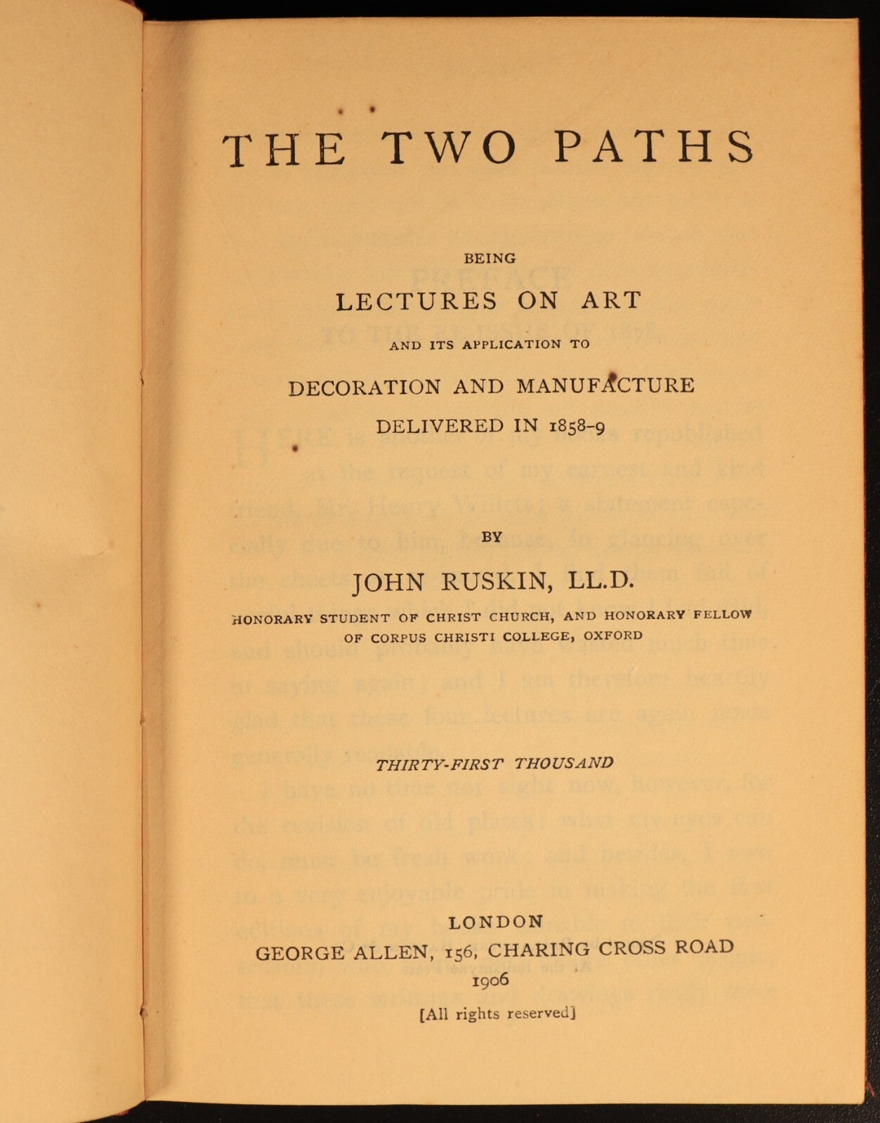 John Ruskin 6 Volume Antique Book Collection 1906 George Allen London Editions