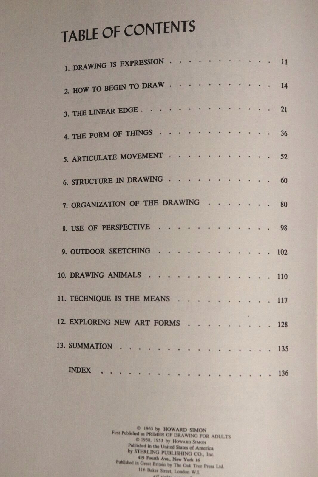 1963 Techniques Of Drawing by Howard Simon Vintage Art Tutorial Book