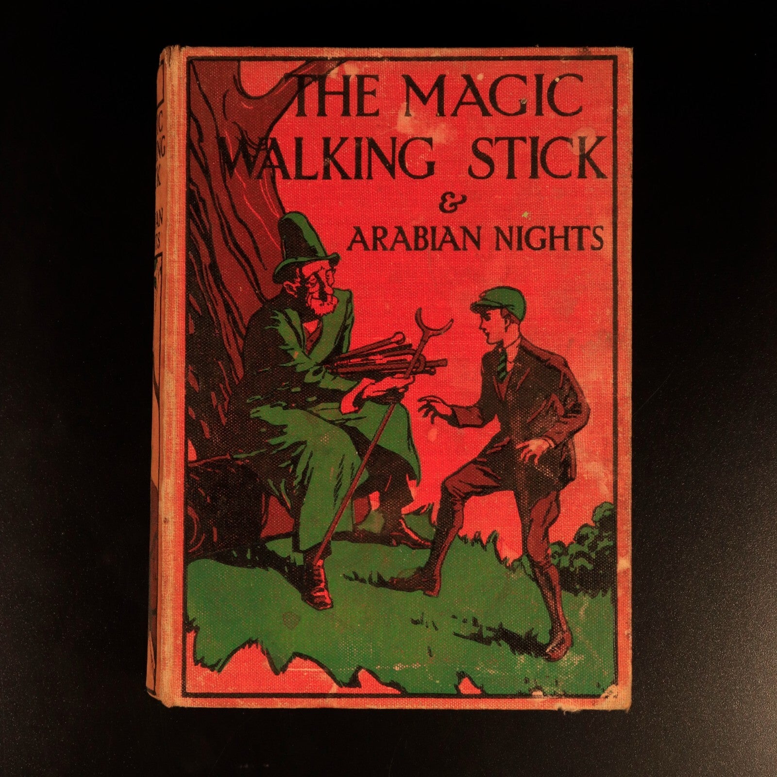 c1935 The Magic Walking Stick & Arabian Nights Antique Fiction Childrens Book