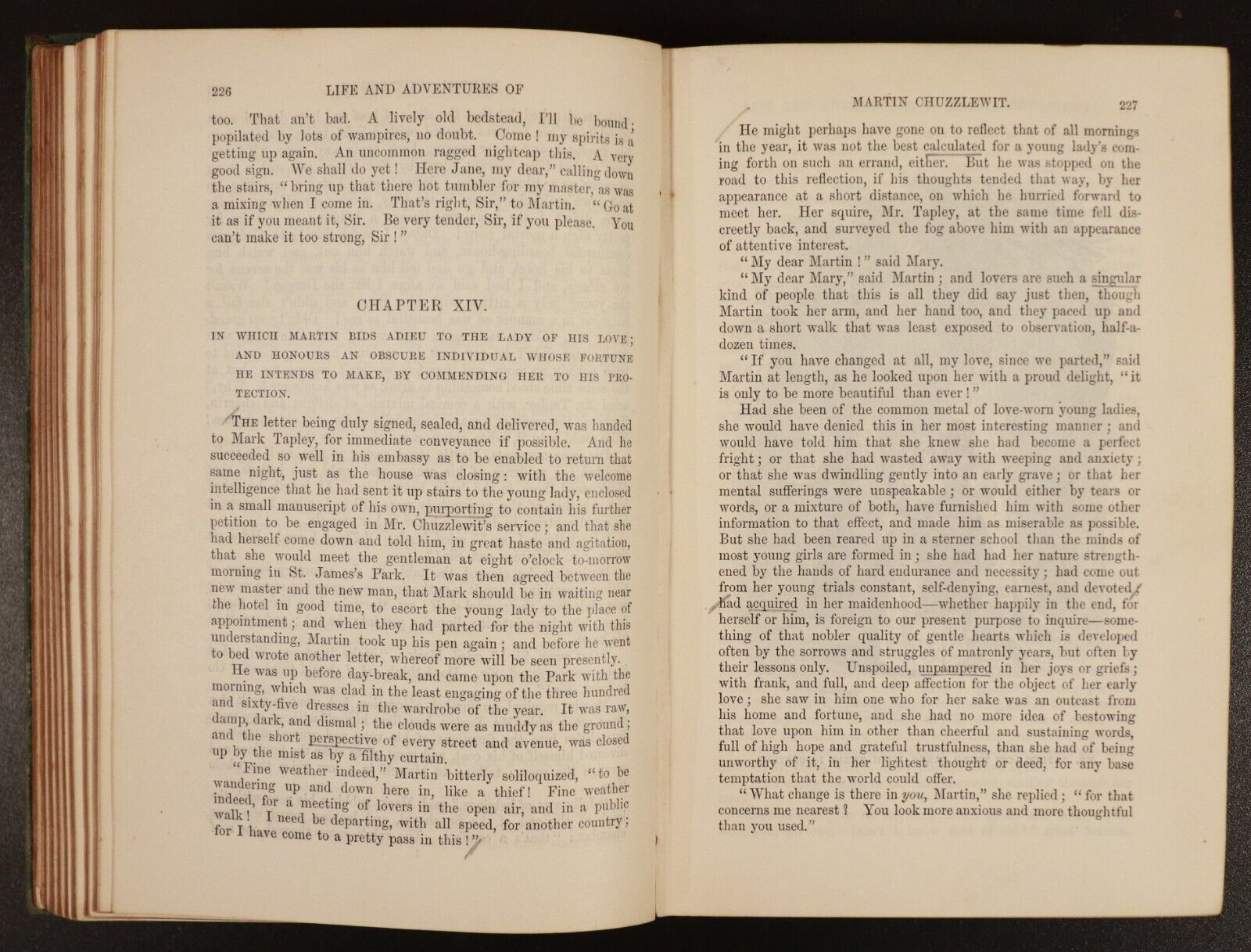 1922 Martin Chuzzlewit by Charles Dickens Antique Classic Literature Book 2