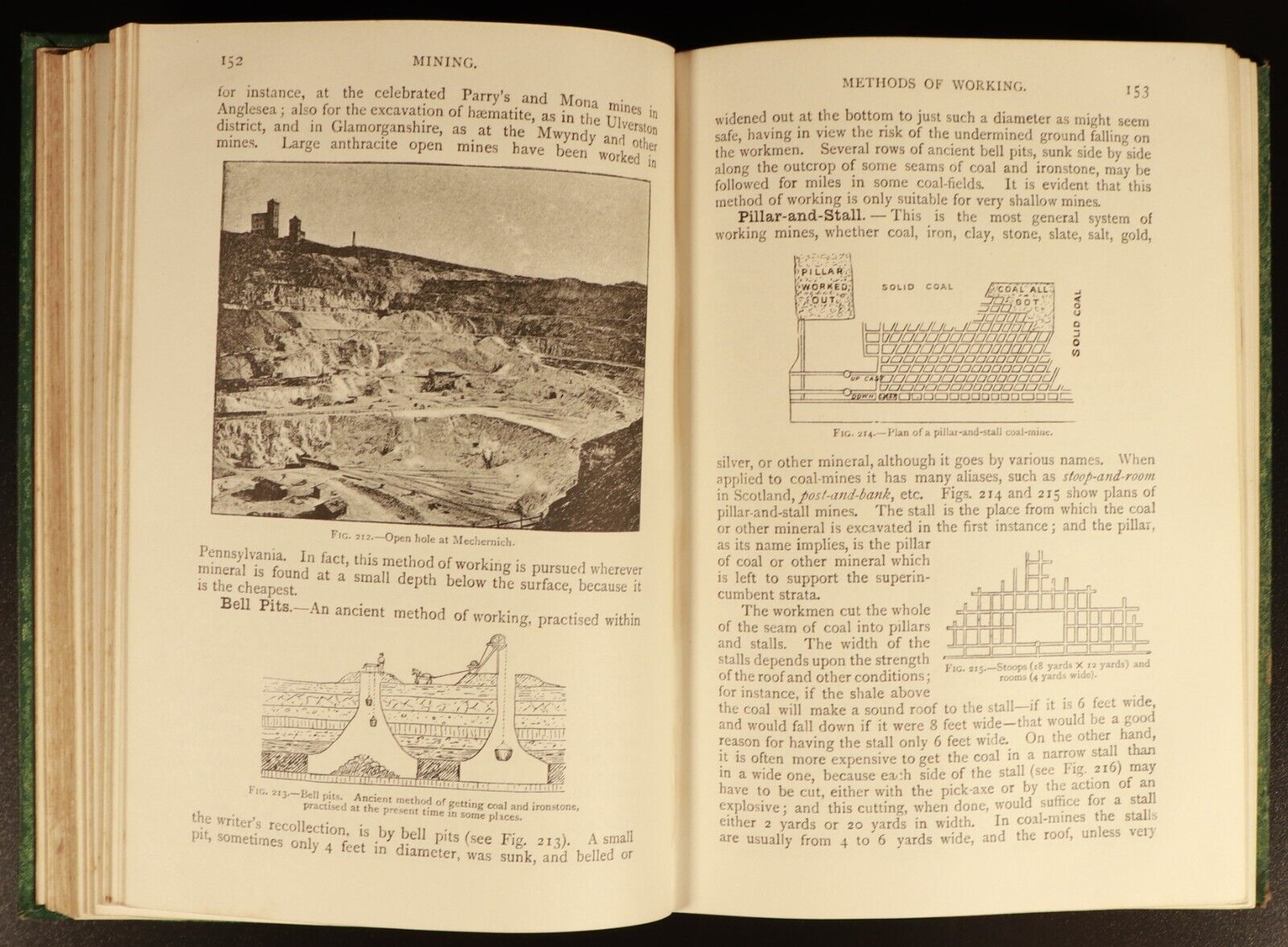 1896 Mining Treatise On Getting Of Minerals by A. Lupton Antique Reference Book
