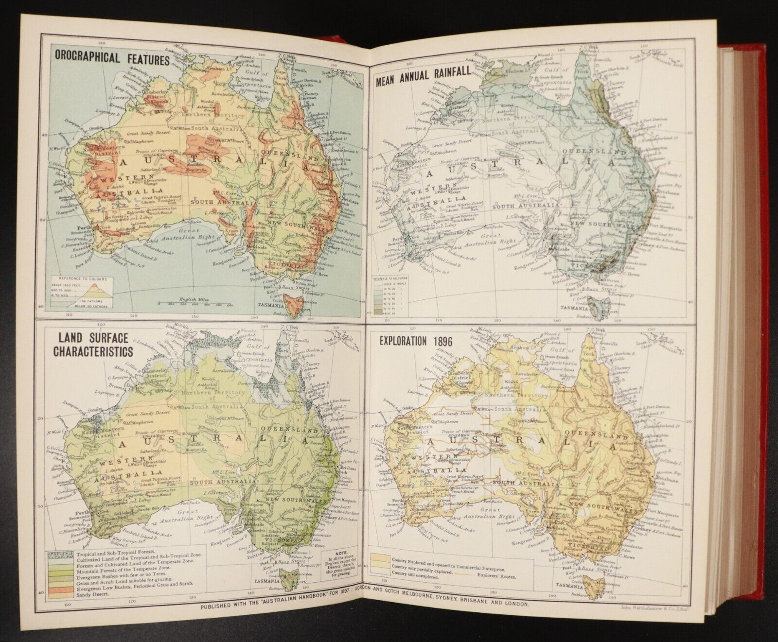 1897 Australian Handbook Directory Business Guide Antiquarian Reference Book