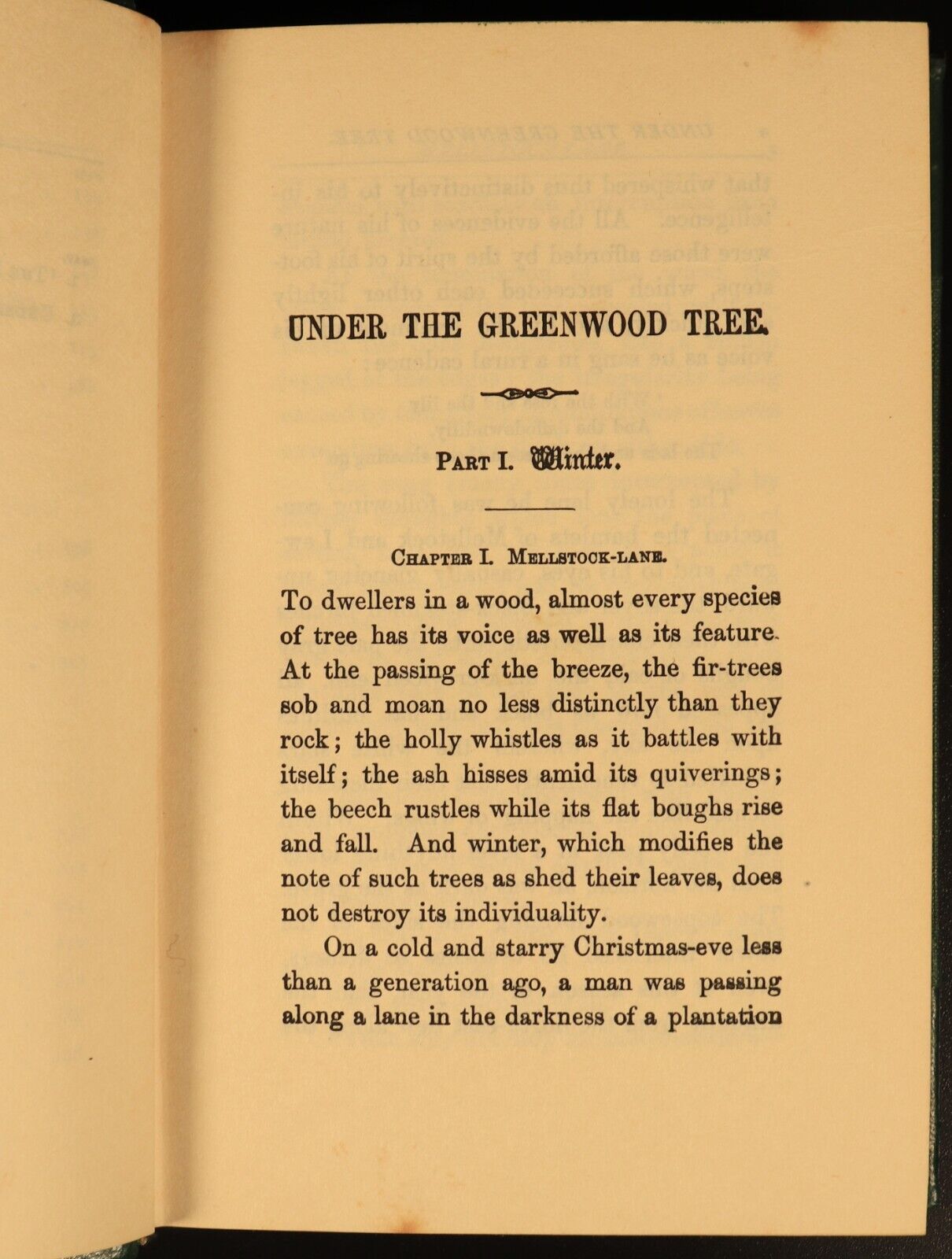 c1930 Under The Greenwood Tree by Thomas Hardy Antique Fiction Book Leather