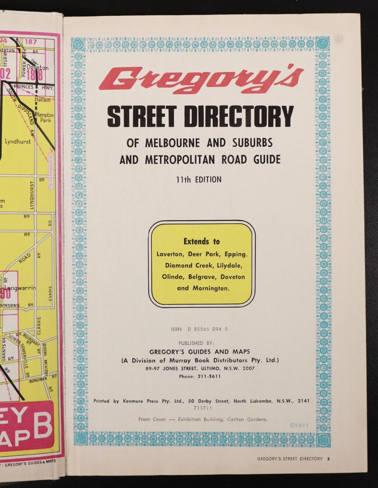 1977 Gregory's Street Directory Of Melbourne & Suburbs Vintage Maps Book