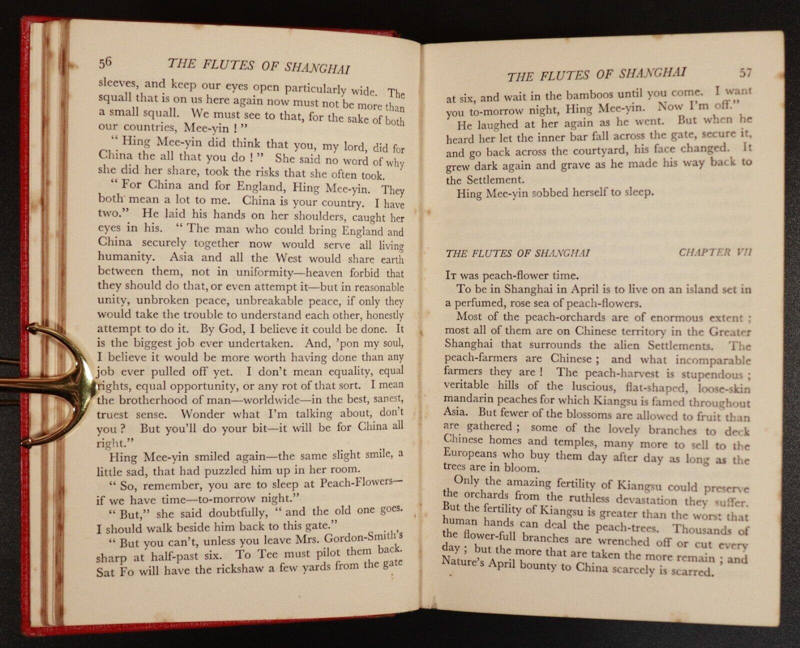 1928 The Flutes Of Shanghai by Louise Jordan Miln Antique American Fiction Book