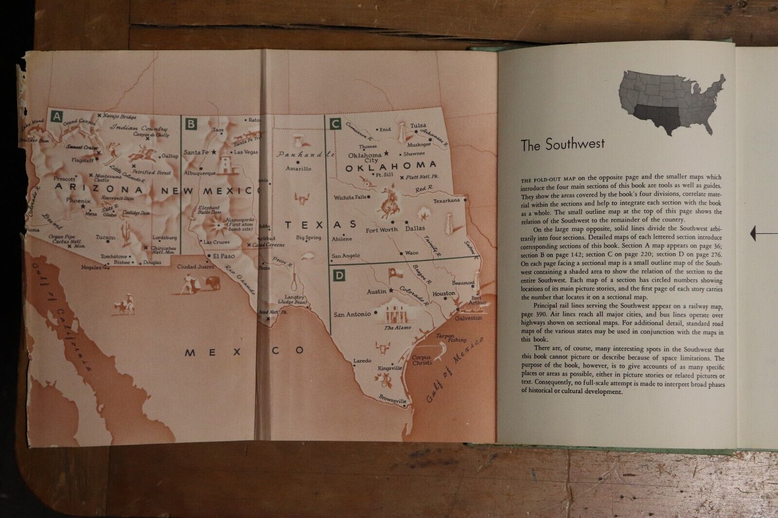 1947 Look at America: The Southwest 1st Edition Vintage American History Book
