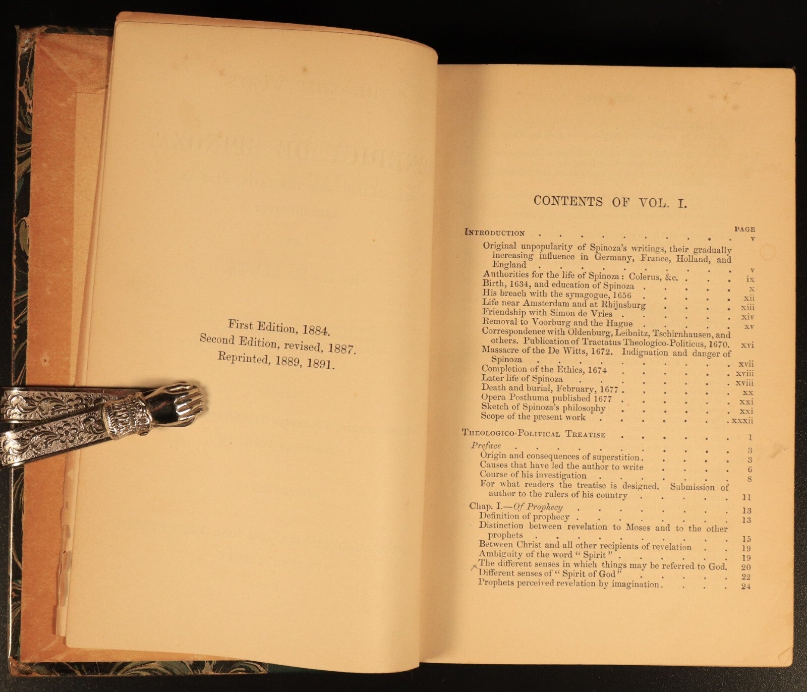 1891 Chief Works Of Benedict De Spinoza Antique British Philosophy Book 2vol