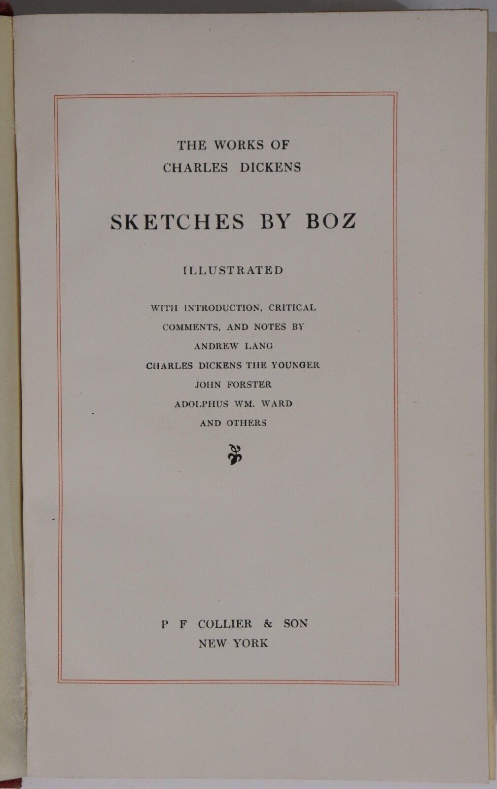 1911 Sketches By Boz by Charles Dickens Antique British Fiction Book