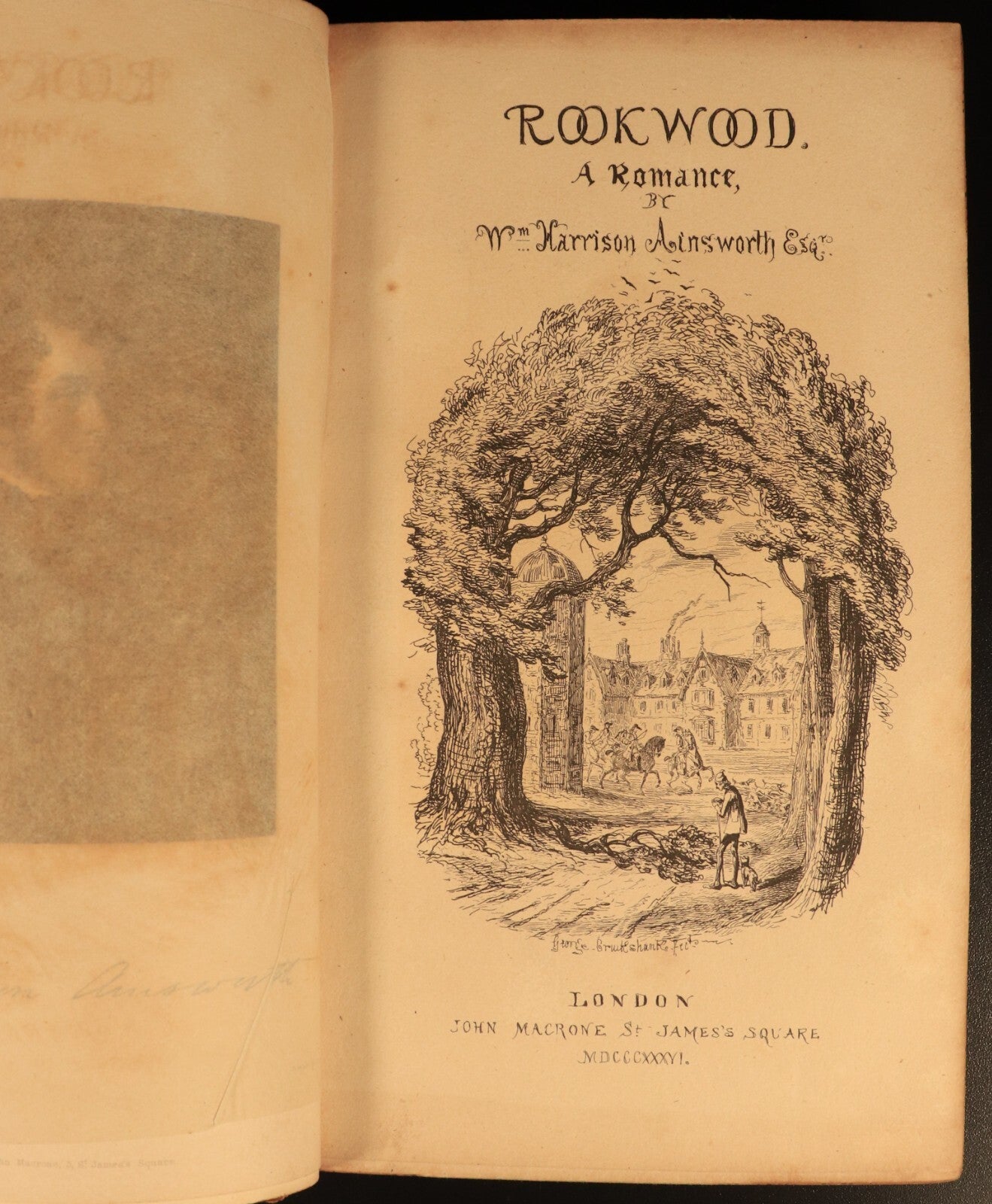1836 Rookwood: A Romance W. Harrison Ainsworth Antiquarian British Fiction Book