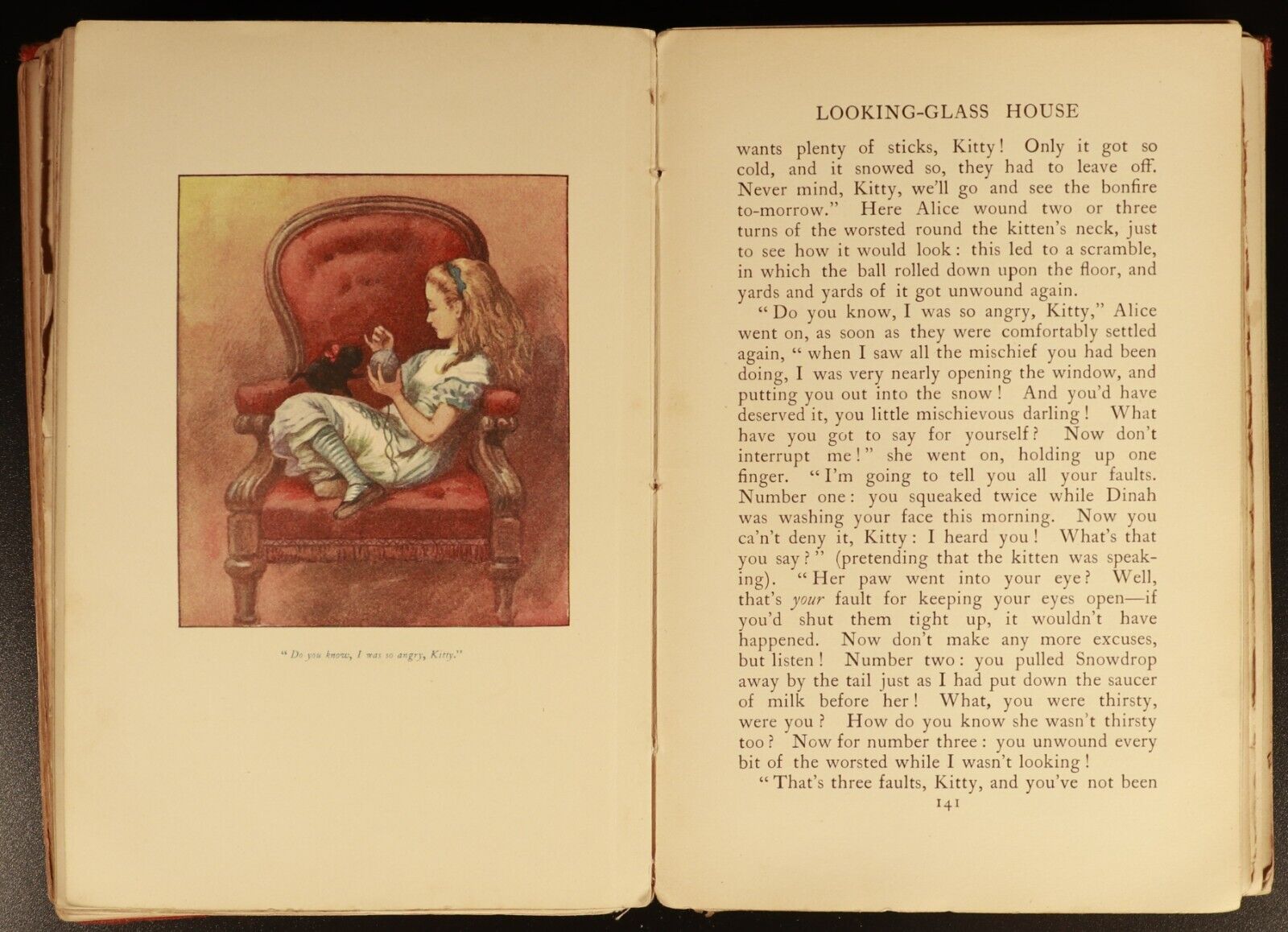 1911 Alice's Adventures In Wonderland L Carroll & J Tenniel Antique Fiction Book