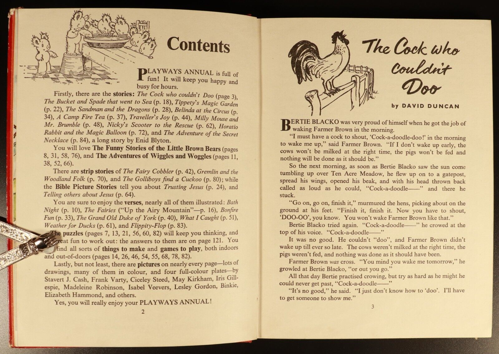 c1950 Playways Annual Enid Blyton Story Antique Illustrated Childrens Book