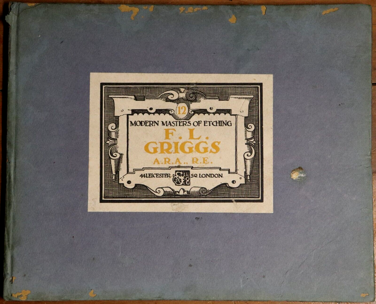 1926 Modern Masters Of Etching: FL Griggs Antique Art History Book