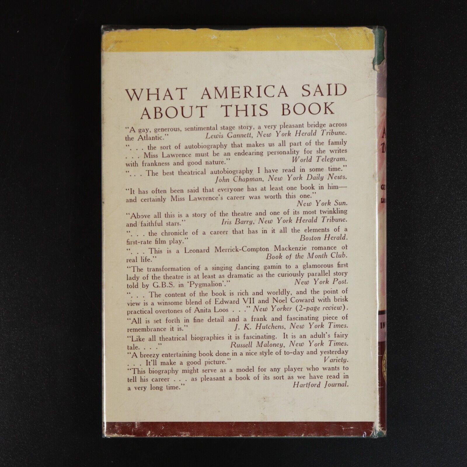 1945 A Star Danced - Gertrude Lawrence Antique Autobiography Book London Musical