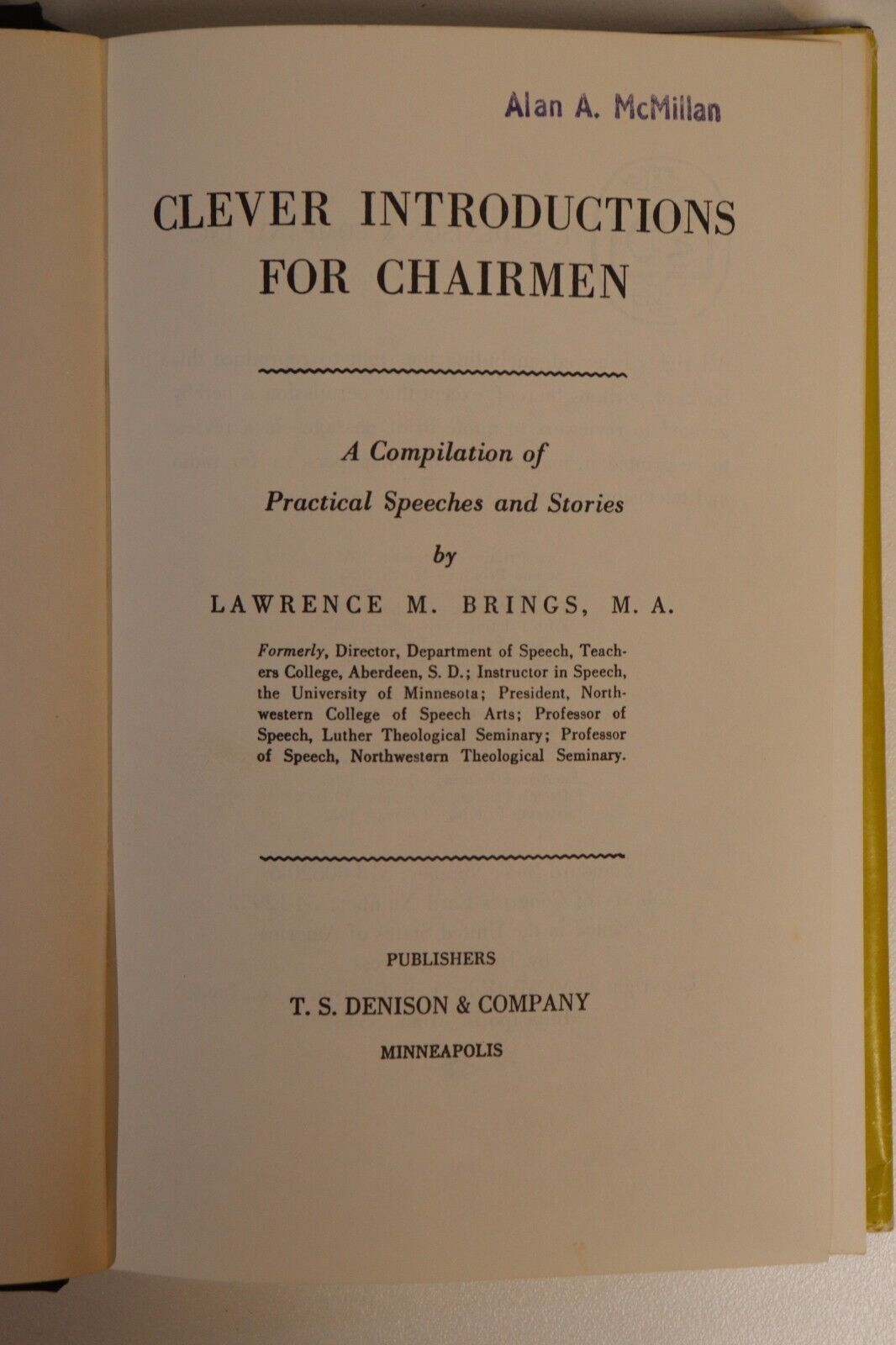 1972 Clever Introductions For Chairmen Vintage Speech Writing Reference Book