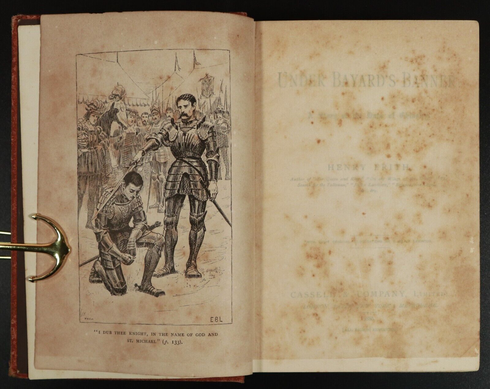 1886 Under Bayard's Banner by Henry Frith Antique Illustrated Irish Fiction Book - 0