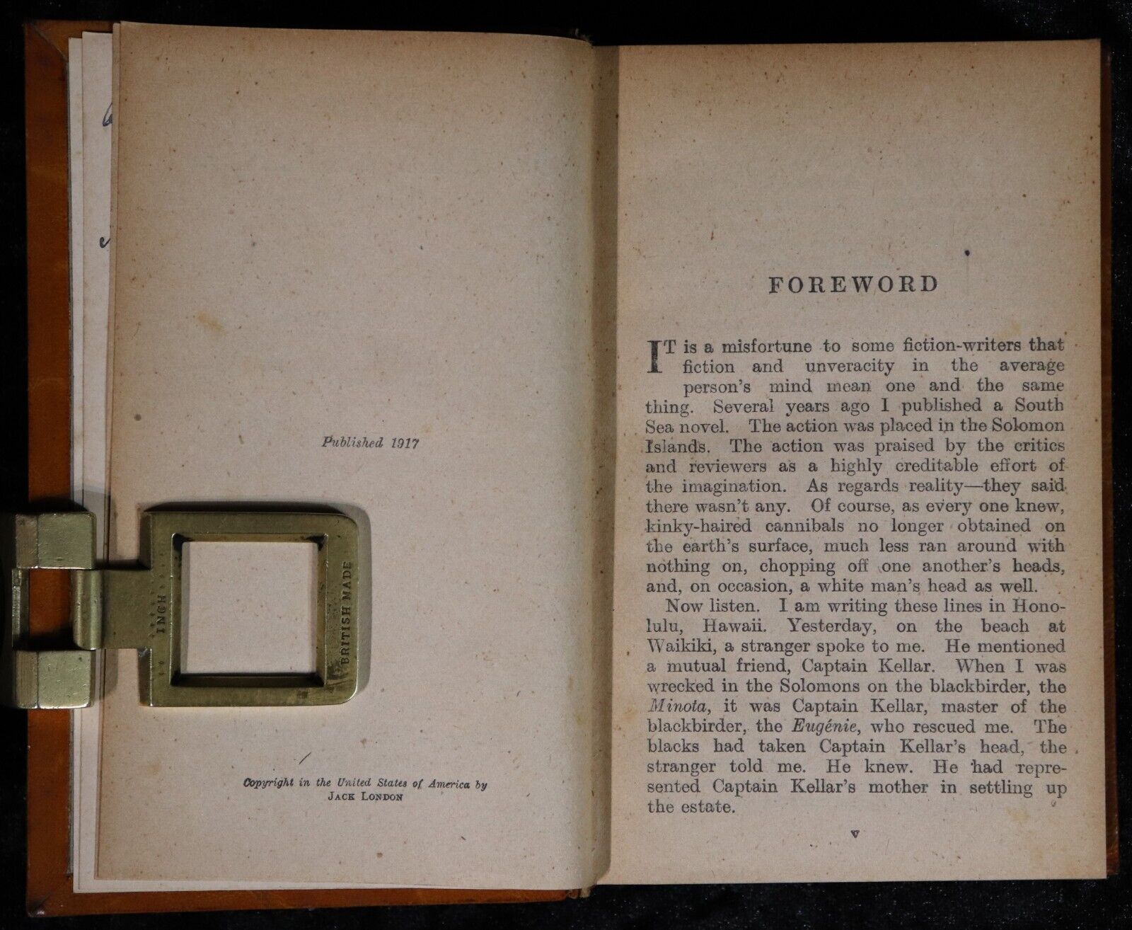 1917 Jerry Of The Islands & Michael by Jack London Antique American Fiction Book
