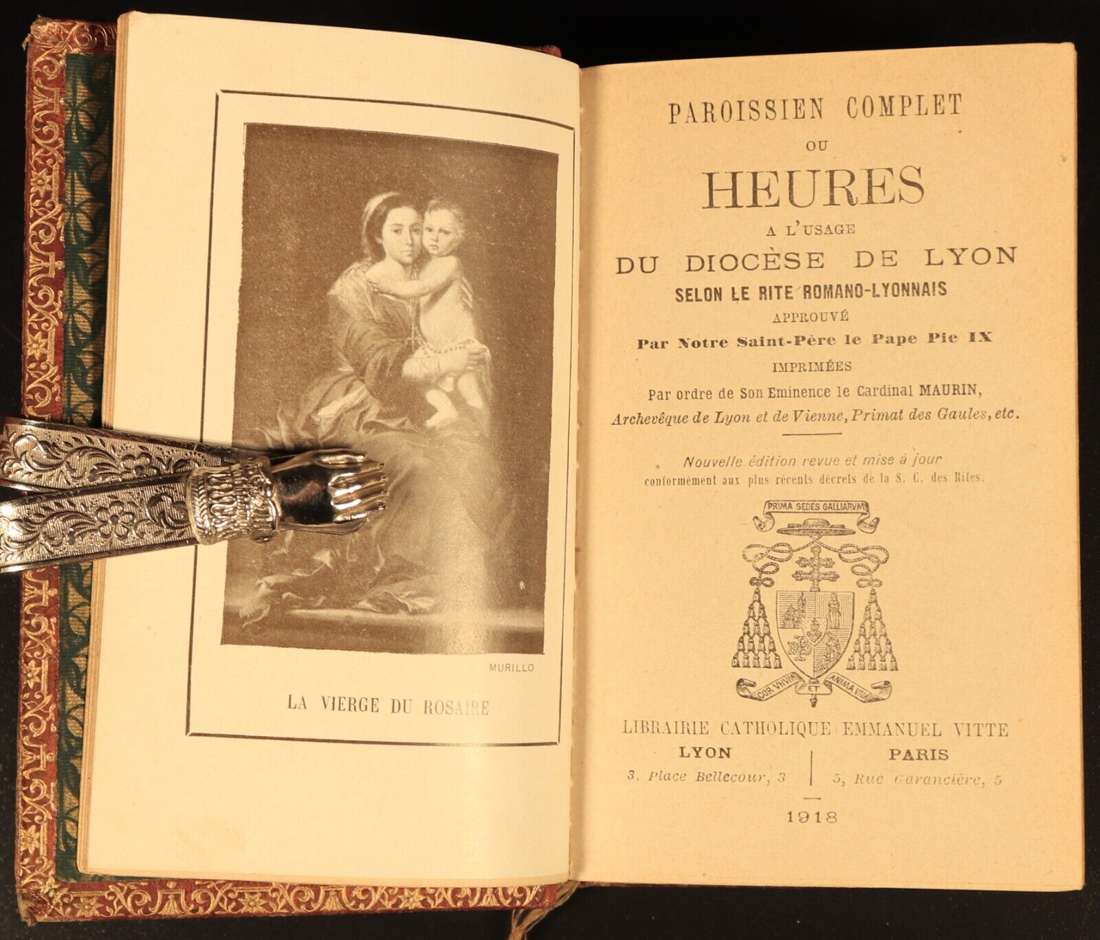 Paroissien Complet ou Heures A L'Usage Du Diocese De Lyon 1918 Antique Book