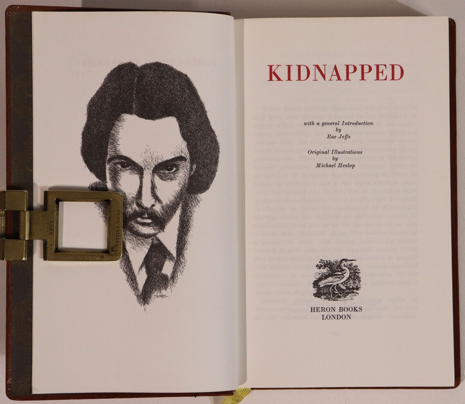 1967 R. L. Stevenson's Works: Kidnapped Classic Literature Book Heron Books Book