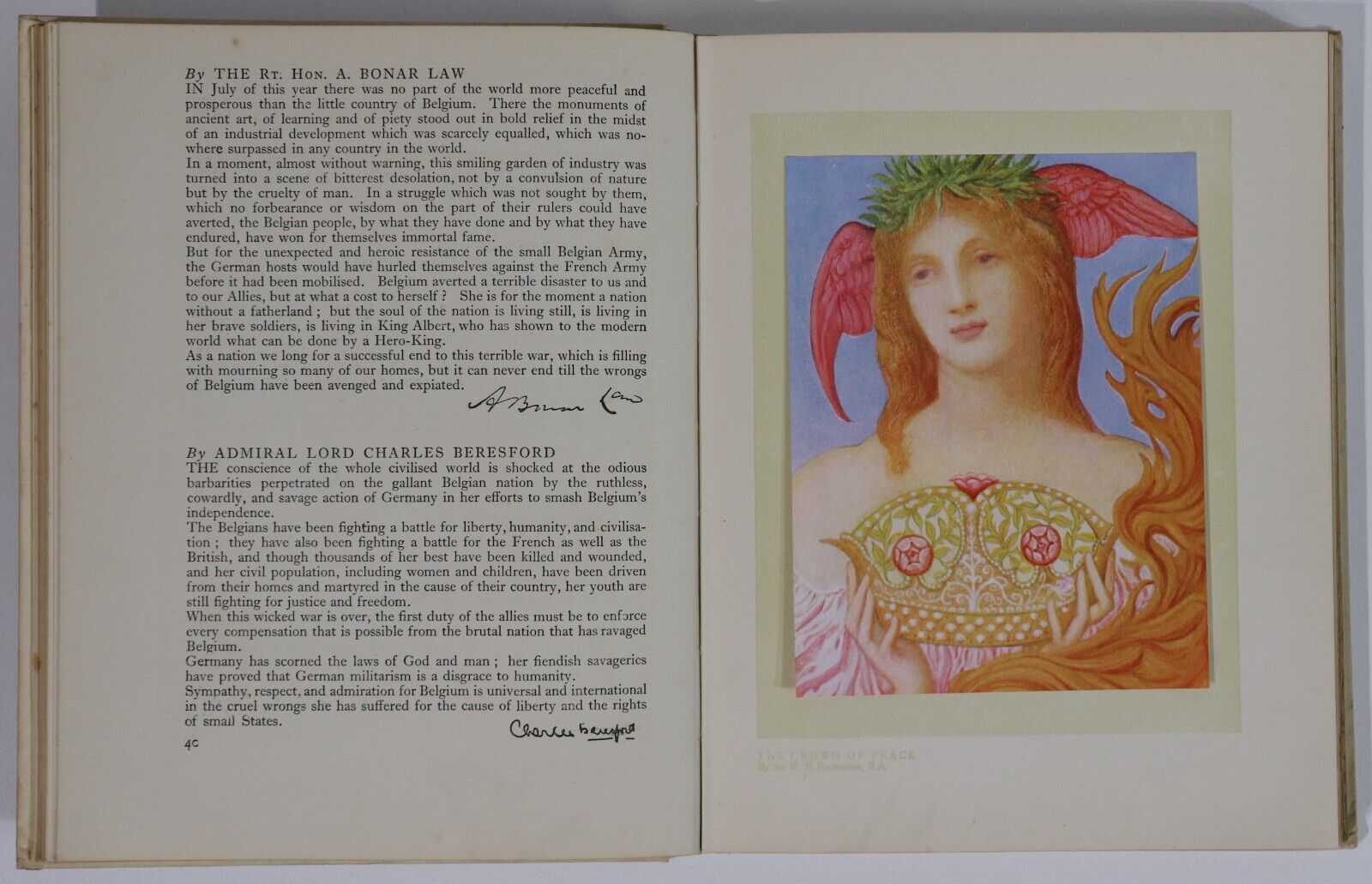 1915 King Albert's Book - Tribute To Belgian King Antique History & Art Book