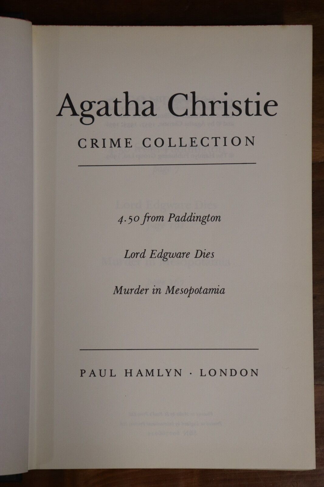 1969 Agatha Christie Crime Collection Classic British Crime Fiction Book - 0