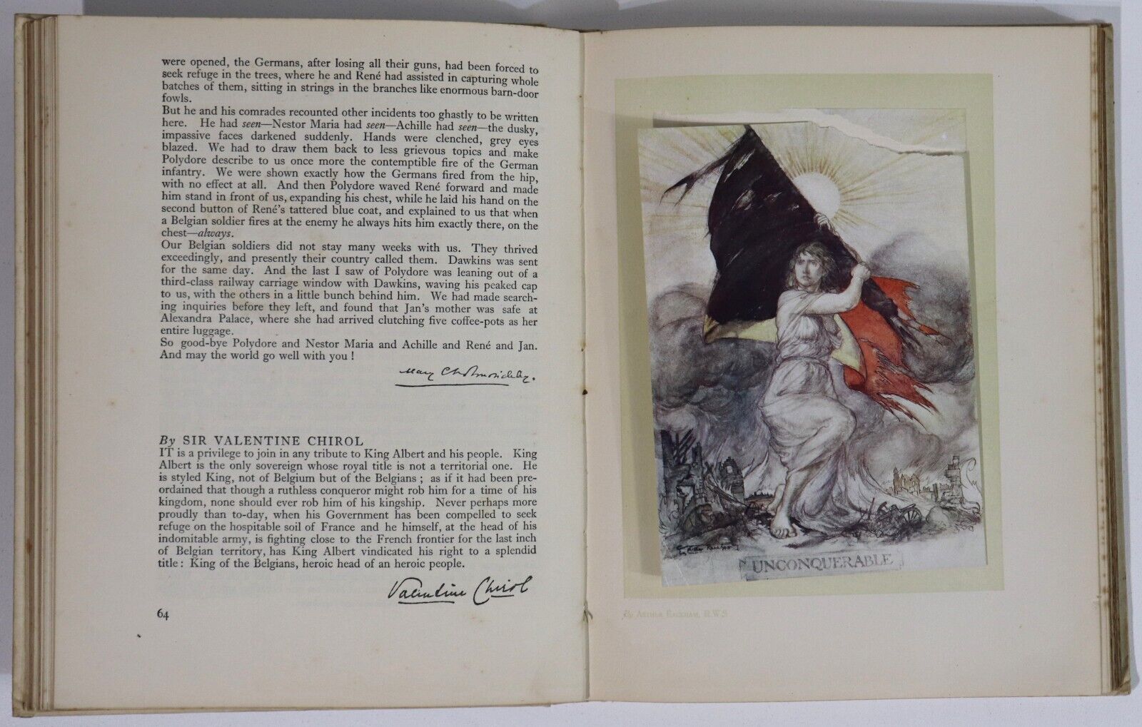 1915 King Albert's Book - Tribute To Belgian King Antique History & Art Book