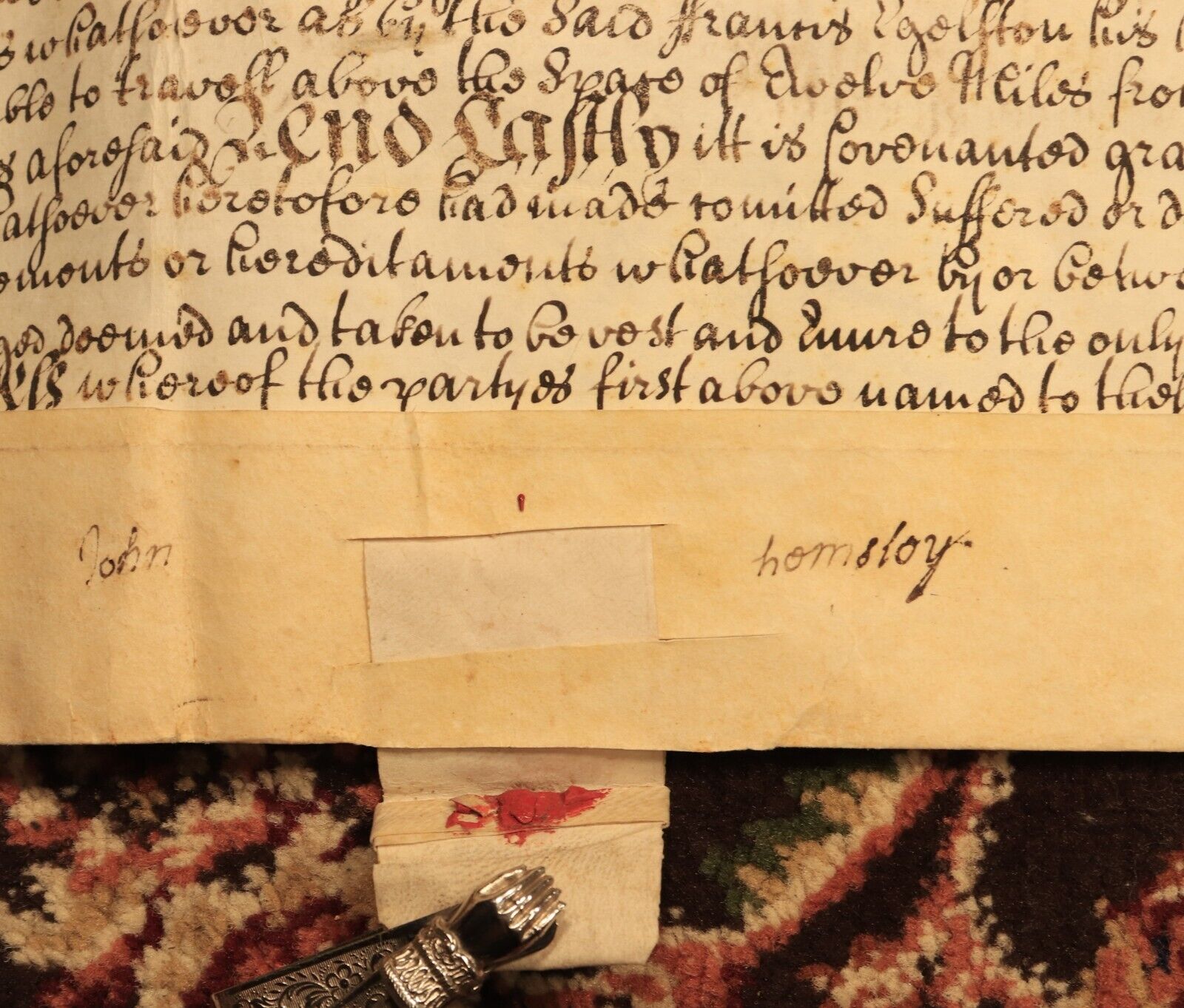 1712 Indenture Conveyance English Legal Document Manuscript Vellum Lease 11th