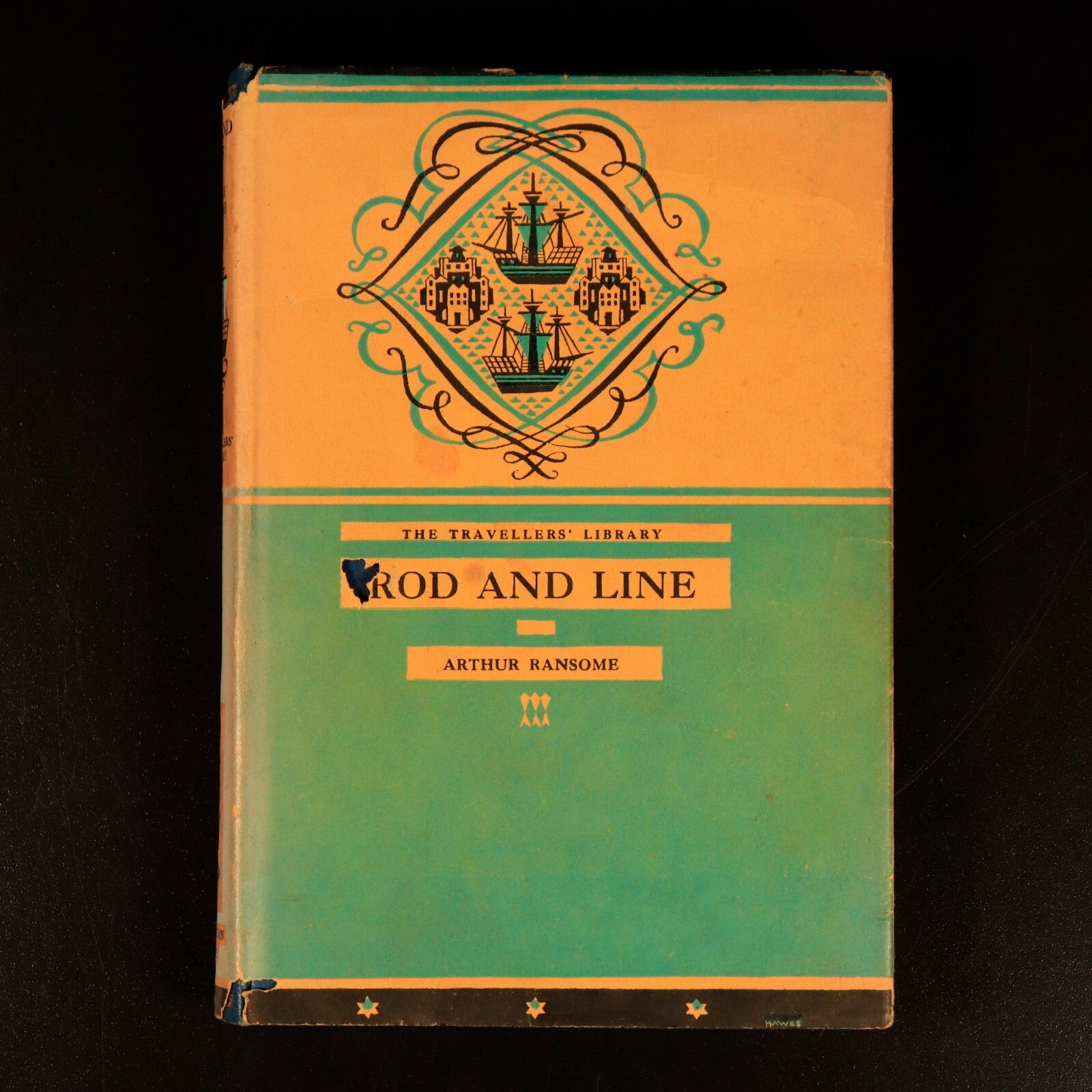 1935 Rod And Line by Arthur Ransome Antique Fishing Book Travellers Library