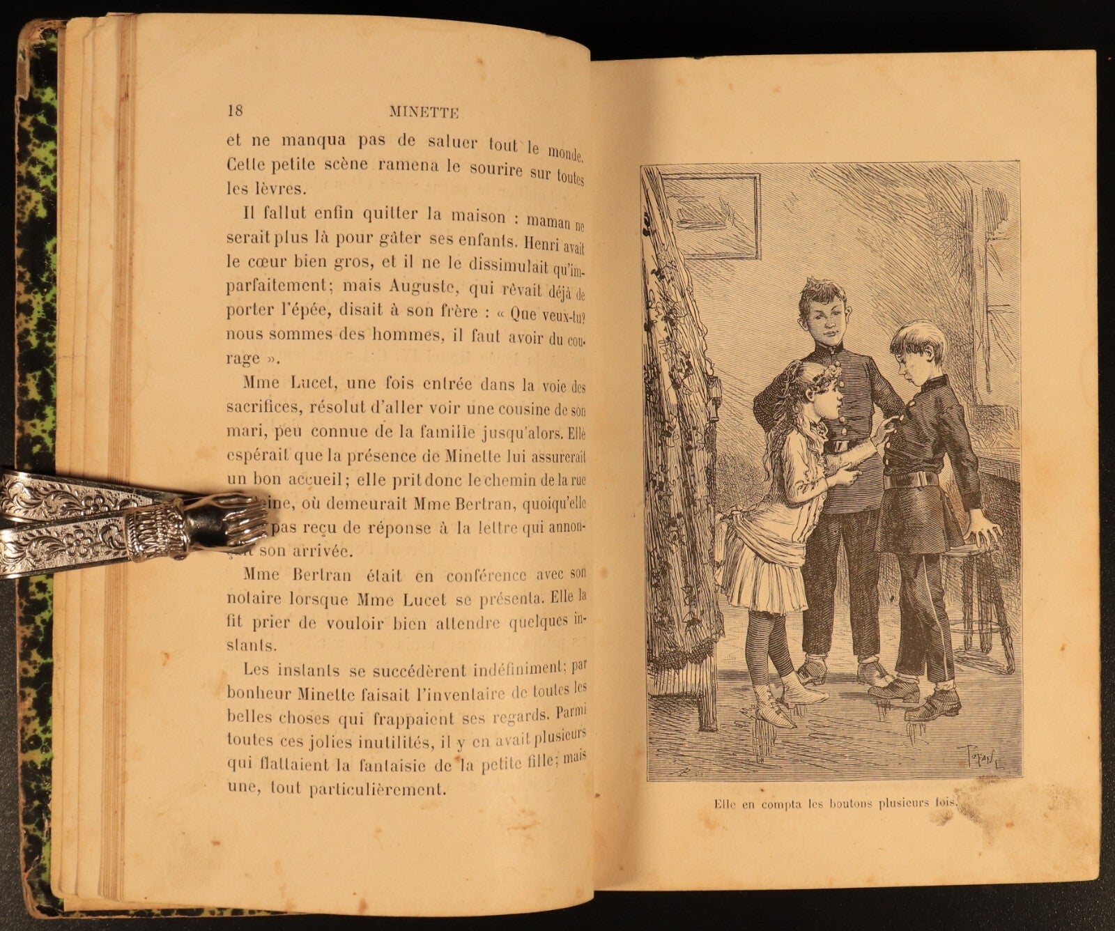 1886 Minette by Julie Gouraud Antiquarian Illustrated French Fiction Book