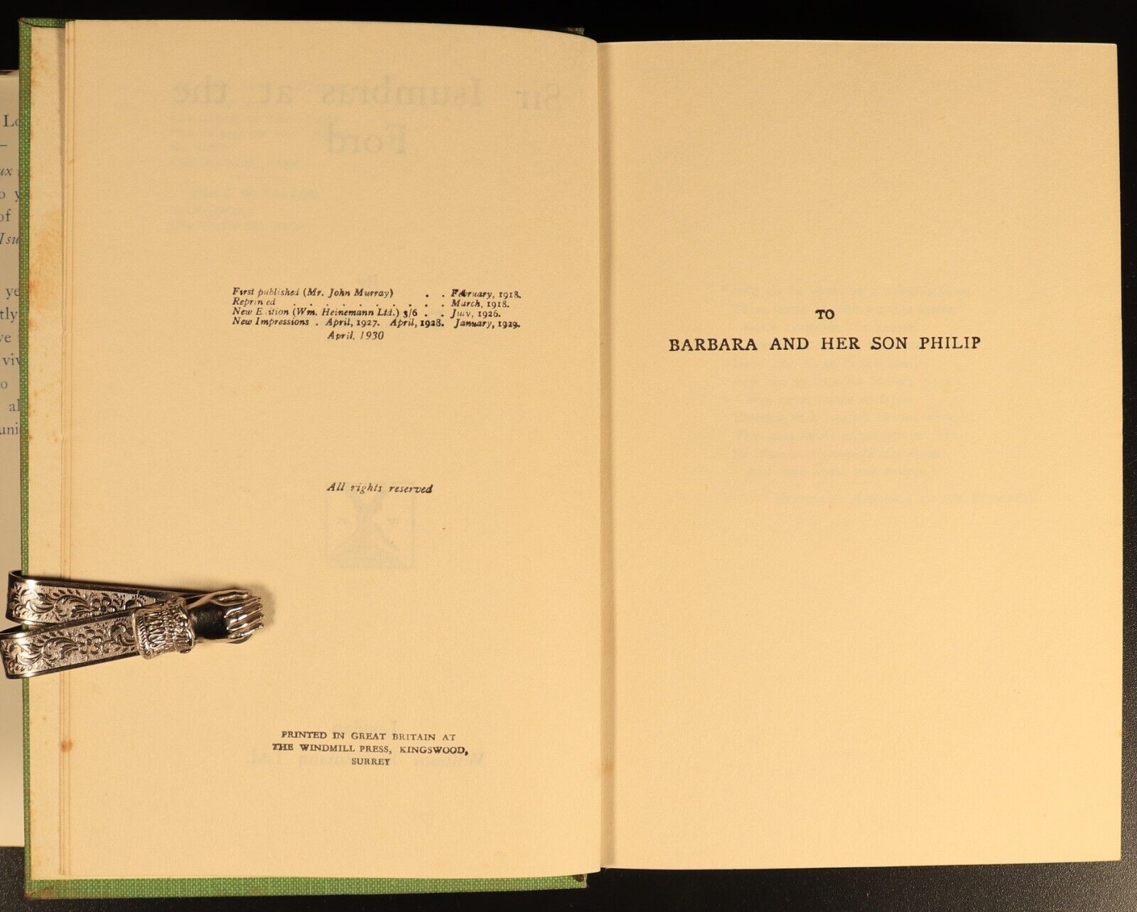 Sir Isumbras At The Ford by D.K. Broster 1930 Antique British Fiction Book