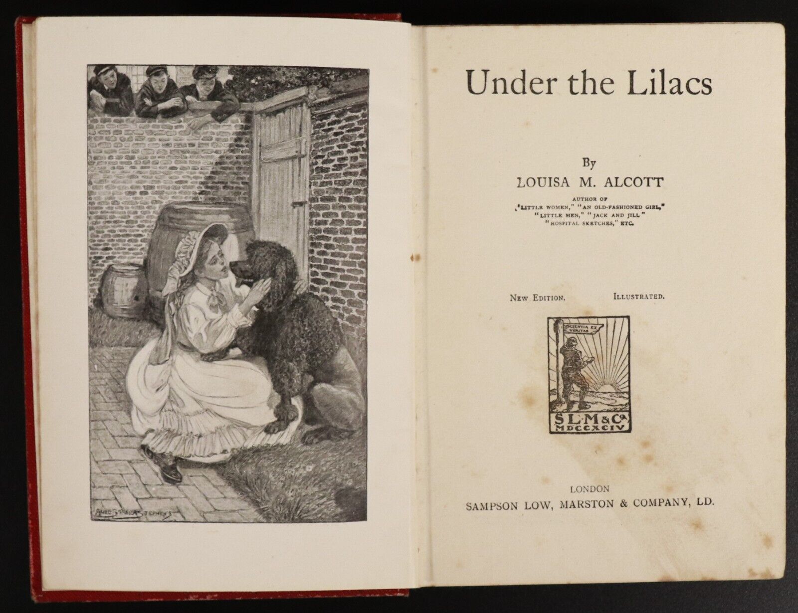 1944 Under The Lilacs by Louisa M. Alcott Antique Fiction Book