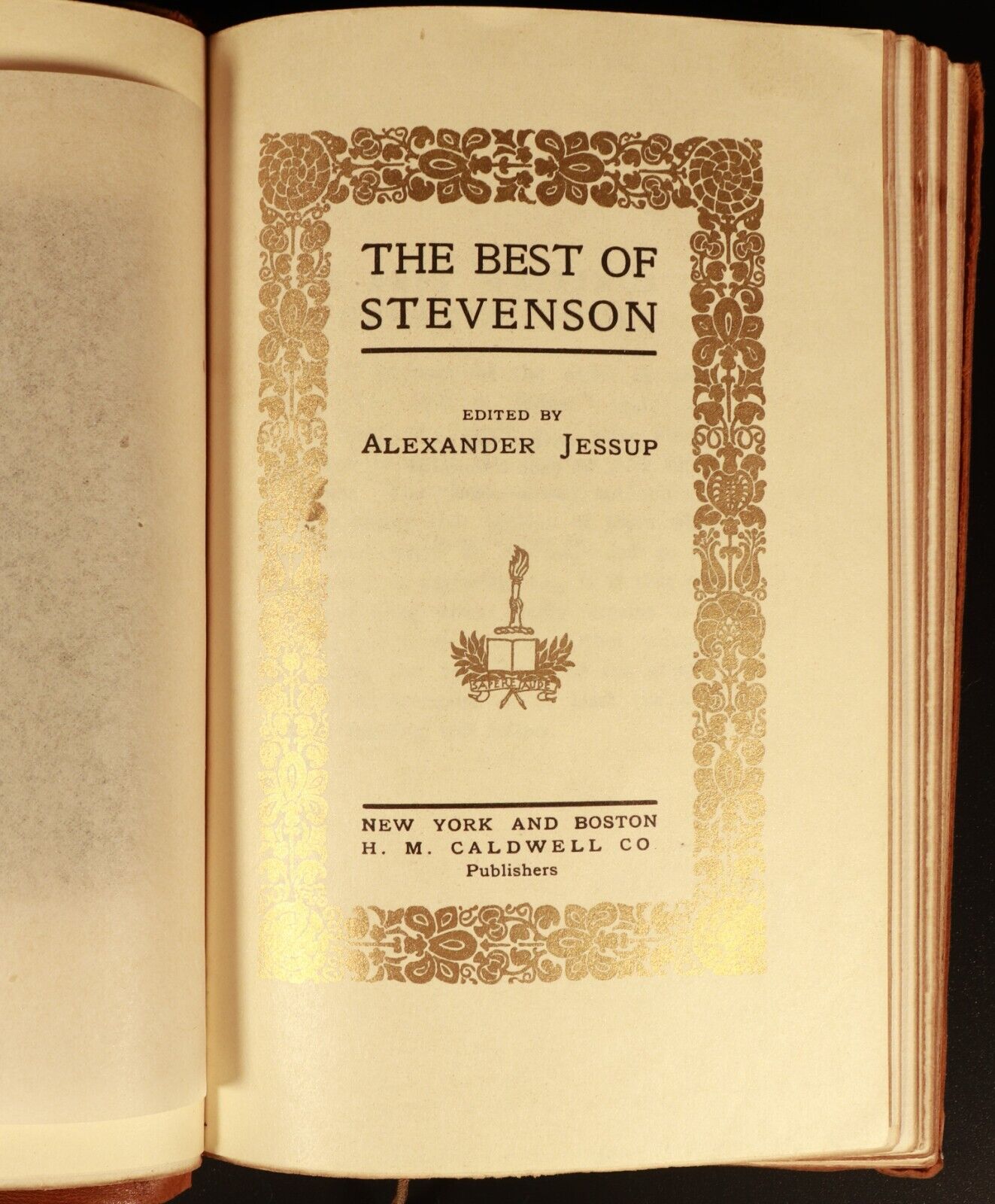 c1902 The Best Of Robert L Stevenson by A. Jessup Antique Scottish Fiction Book