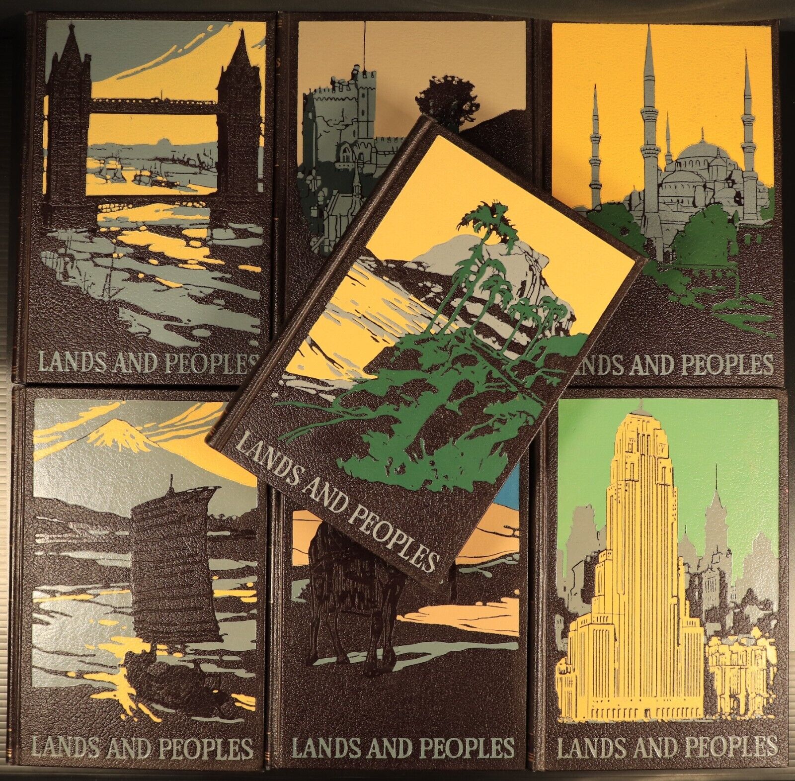 1963 7vol Lands & Peoples World In Color Reference Books Australian Aborigines