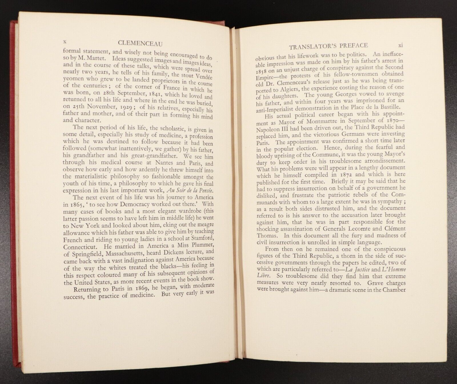 1930 Clemenceau As Told By Himself To Jean Martet Antique French History Book