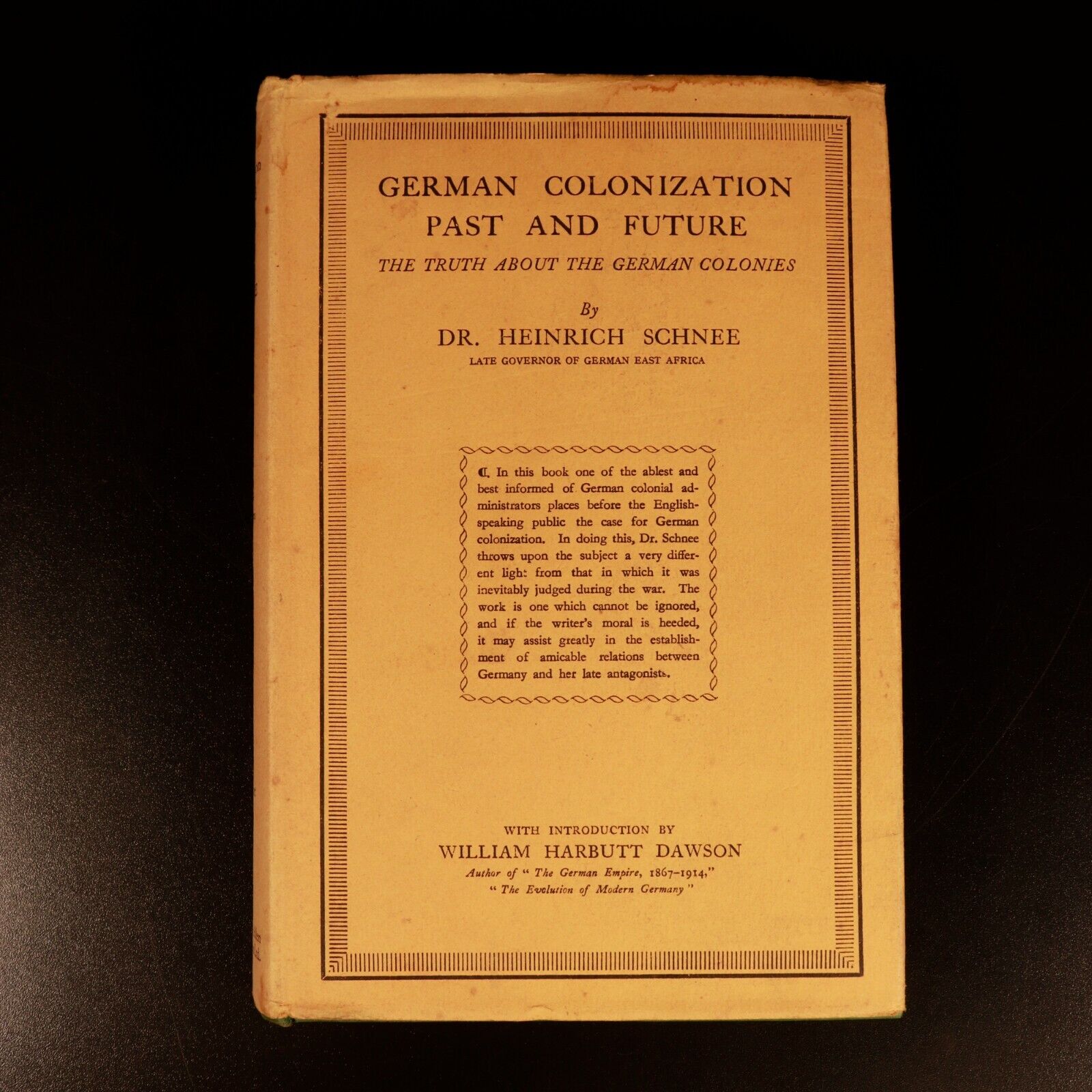 1926 German Colonization Past & Future by Dr Heinrich Schnee German History Book