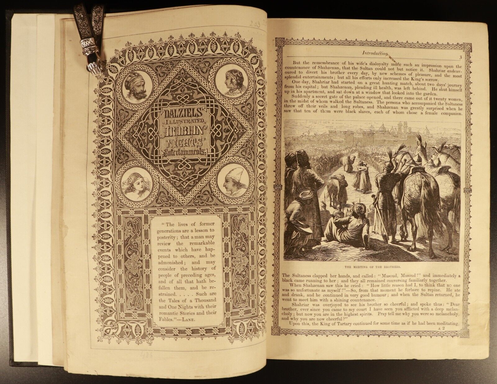 c1865 Dalziel's Arabian Nights' Entertainments Antique Historical Fiction Book