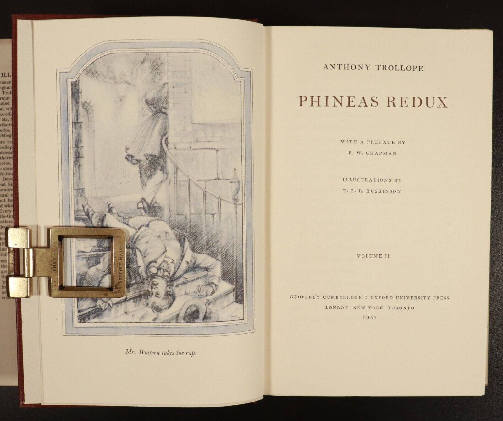 1951 2vol Phineas Redux by Anthony Trollope British Fiction Novel Book Set