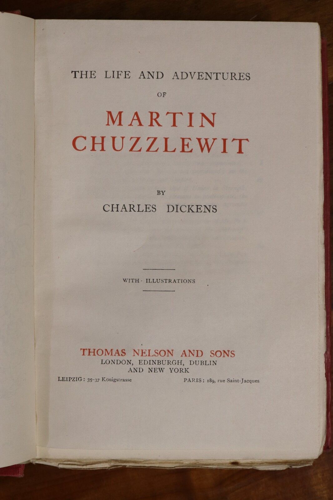 c1910 Martin Chuzzlewit by Charles Dickens Antique Classic Literature Book
