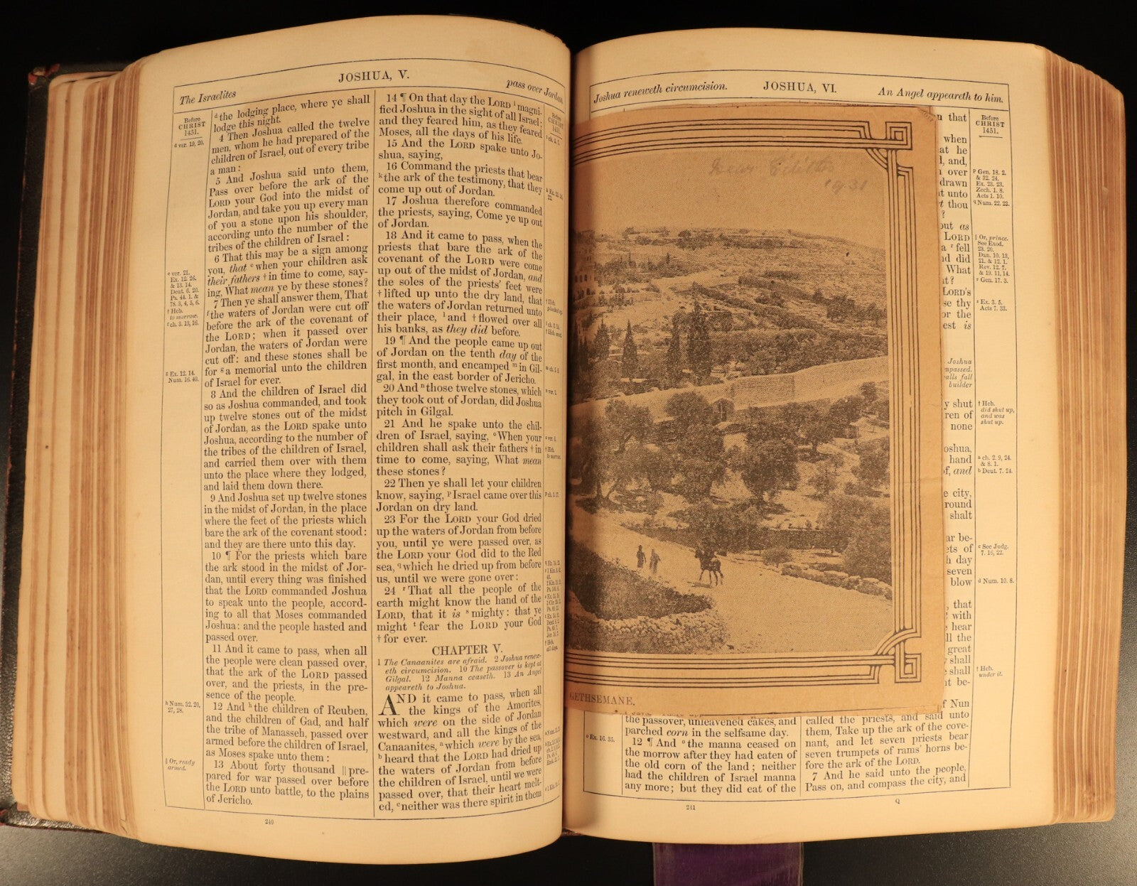 1853 The Prince James Holy Bible Antiquarian Bible With Ephemera Postcards etc