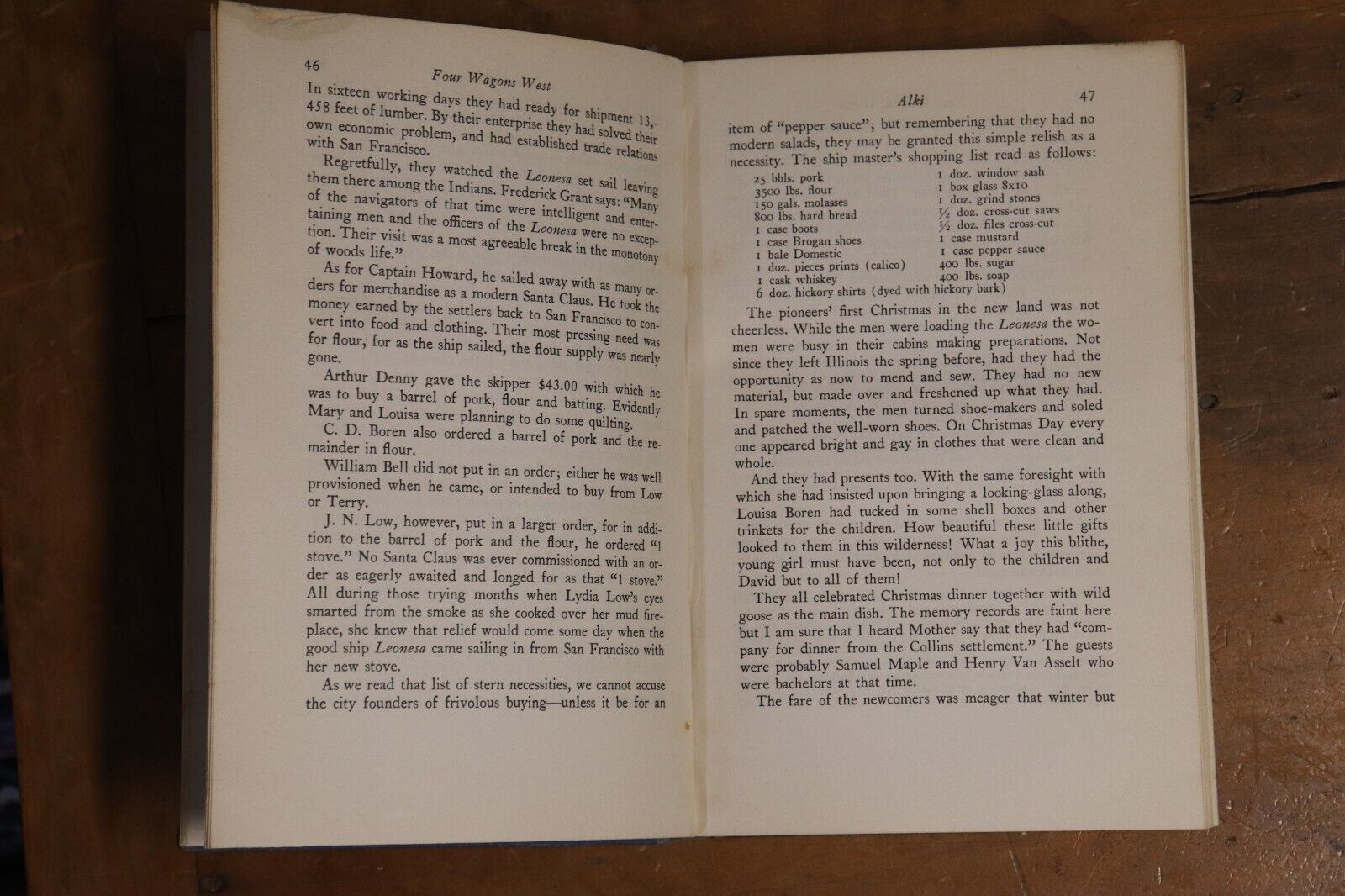 1931 Four Wagons West: The Story of Seattle Antique American History Book