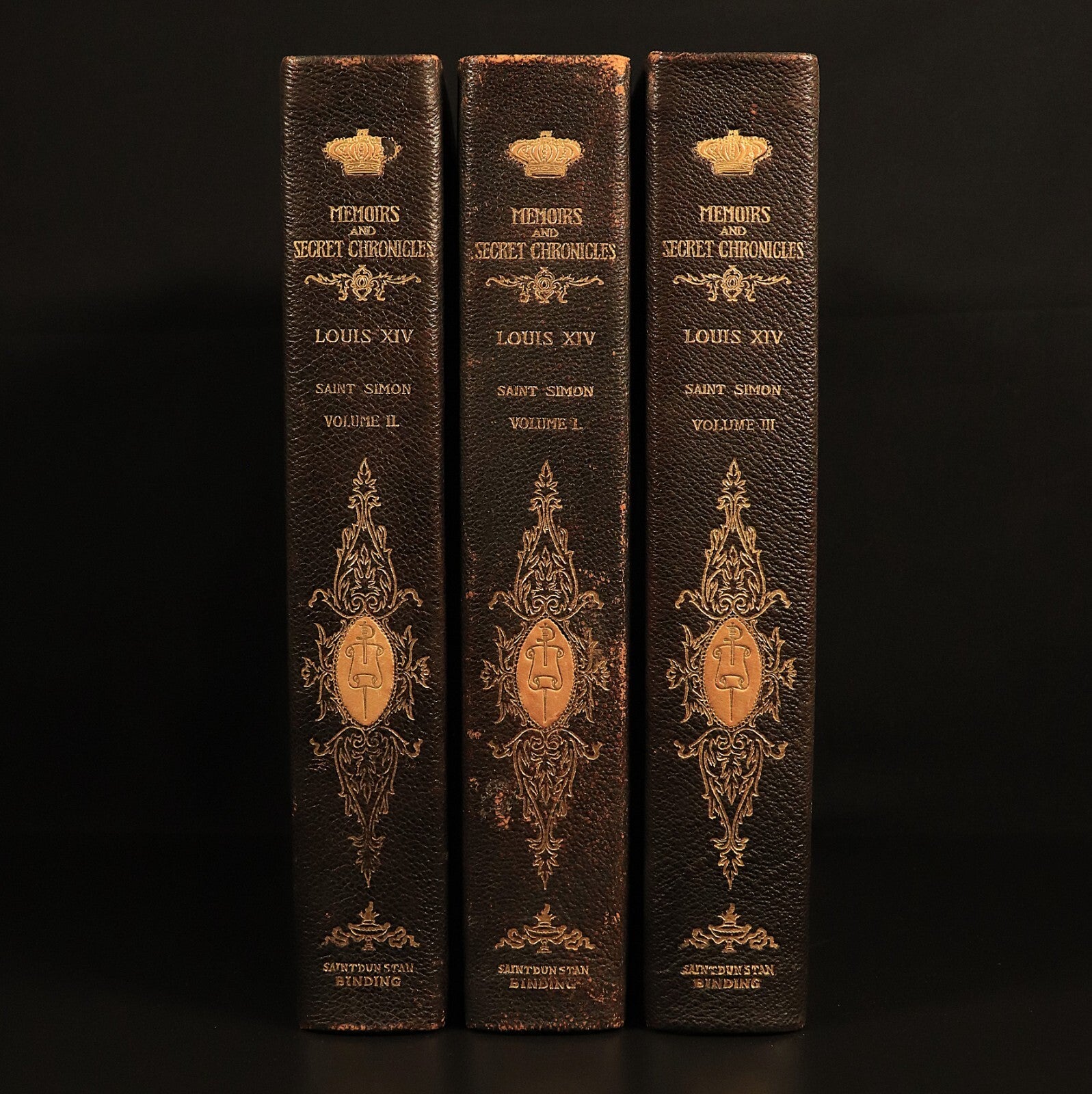 Memoirs Of Louis XIV & Regency 3vol Set 1901 Antique French Royal History Book - 0