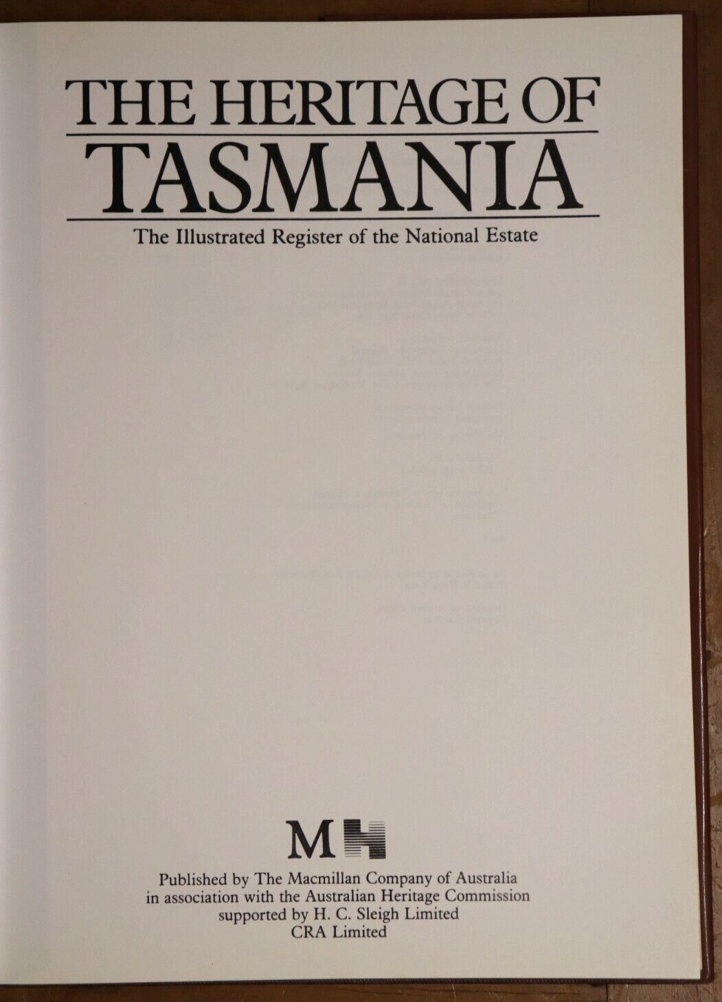 1983 The Heritage of Tasmania Australian Colonial Architecture Reference Book