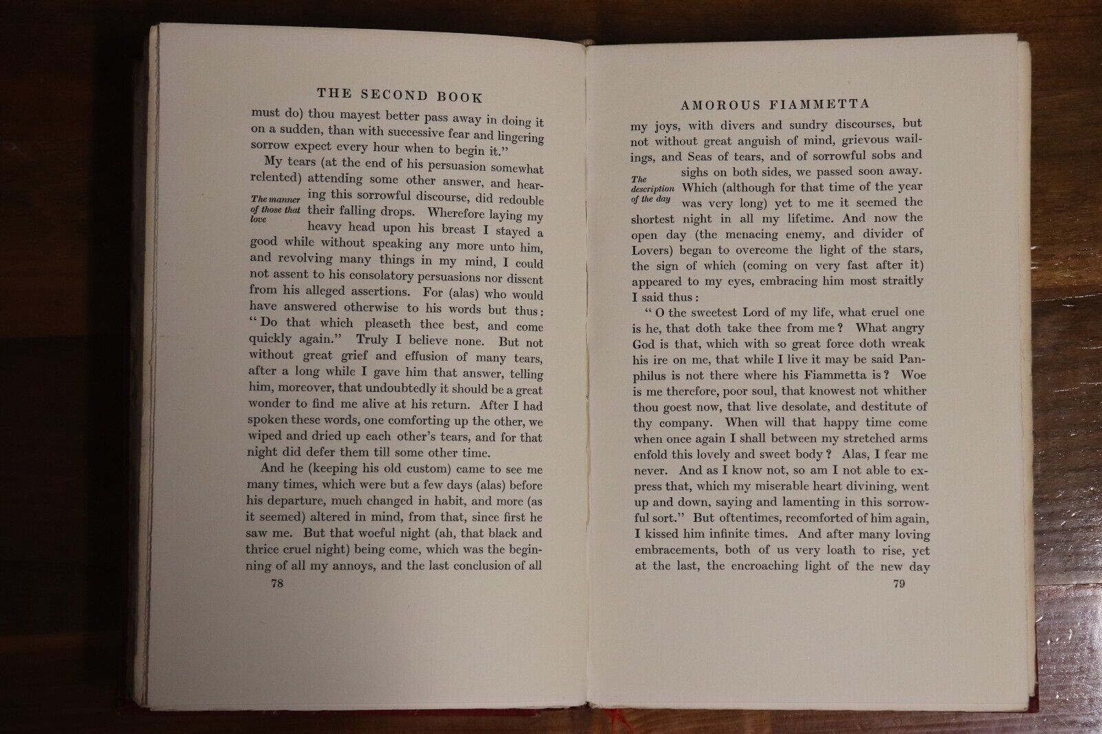 1926 Amorous Fiammetta by Giovanni Boccacci Antique Italian Fiction Book