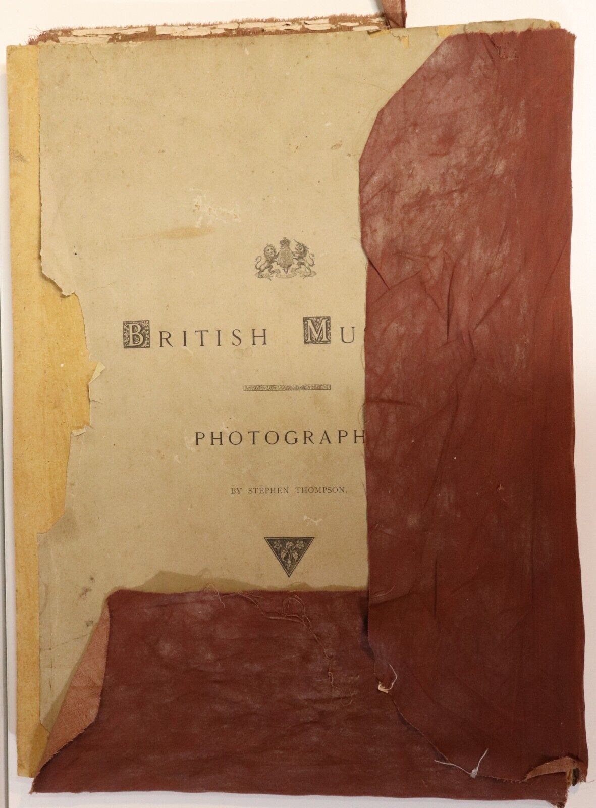 c1868 British Museum Photographs by Stephen Thompson Antique Art History Book